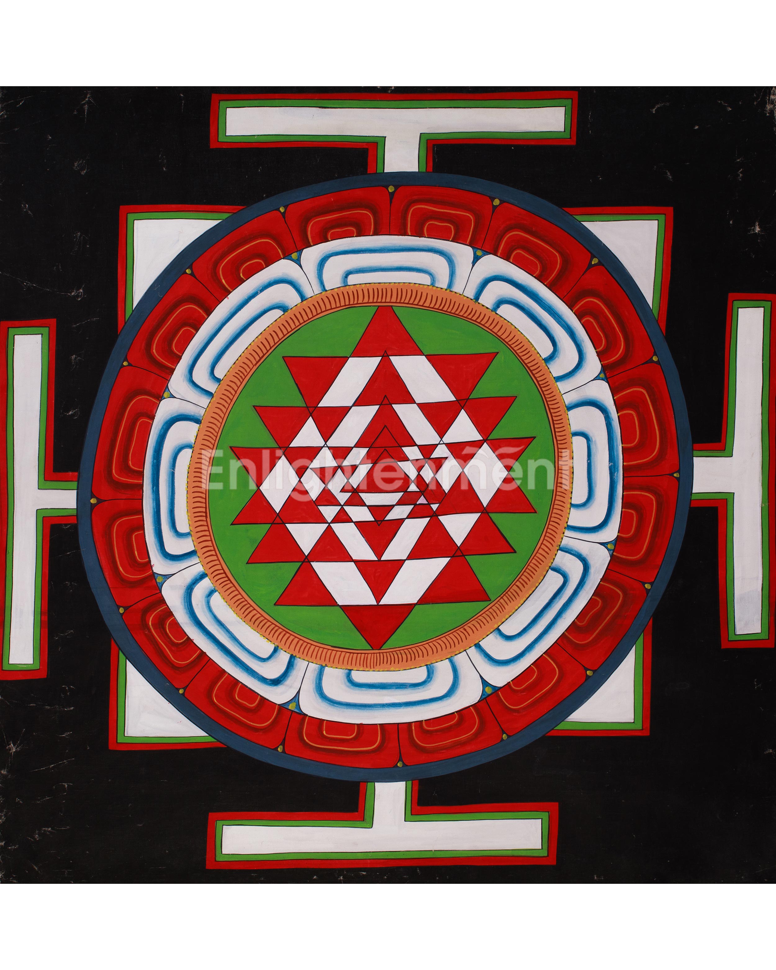 Hand-Painted Shri Yantra Mandala