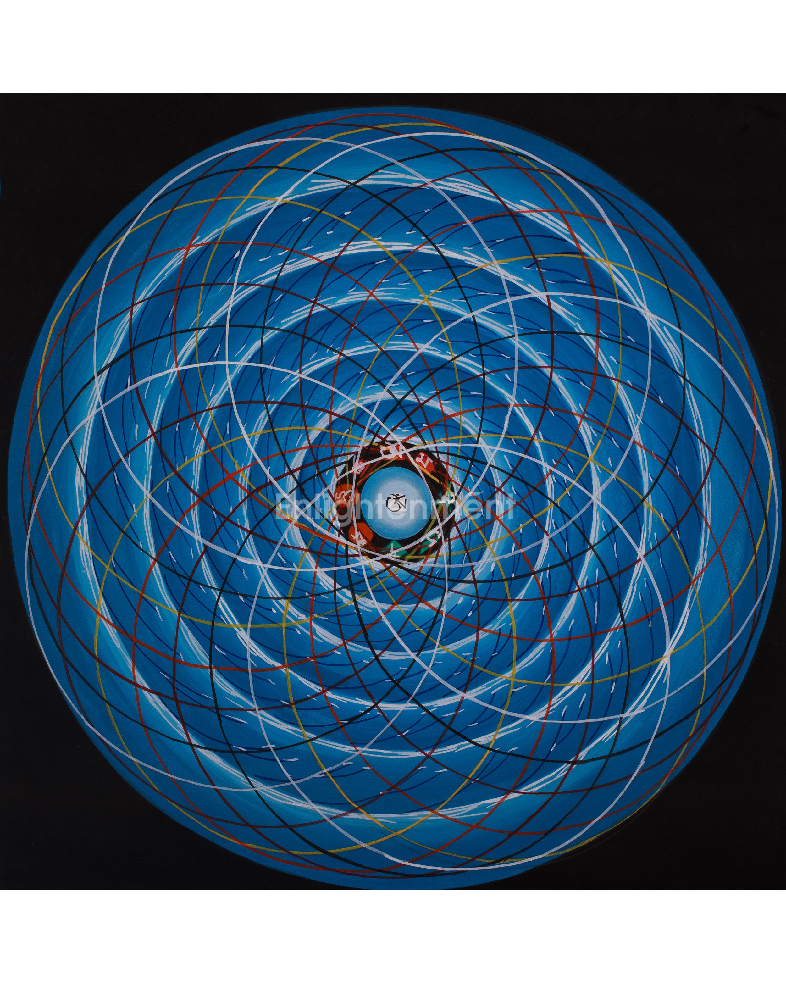 Hand-Painted Traditional Mantra Mandala