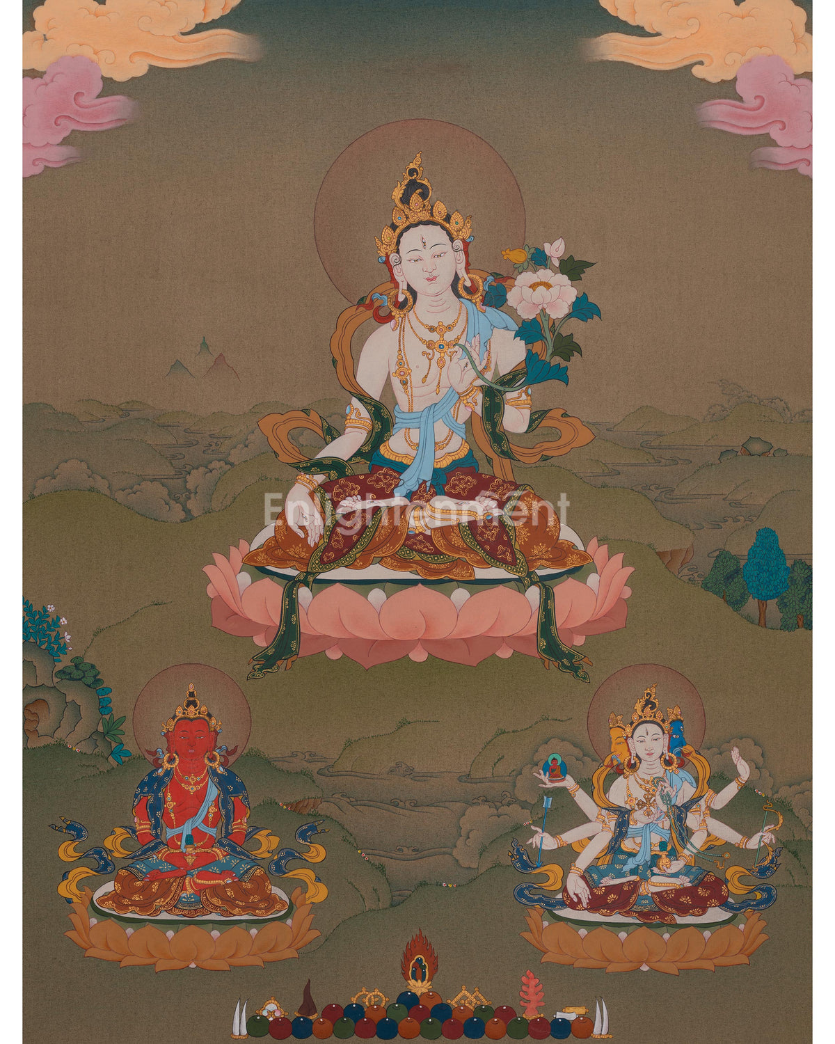 Hand-Painted White Tara Longevity Deity