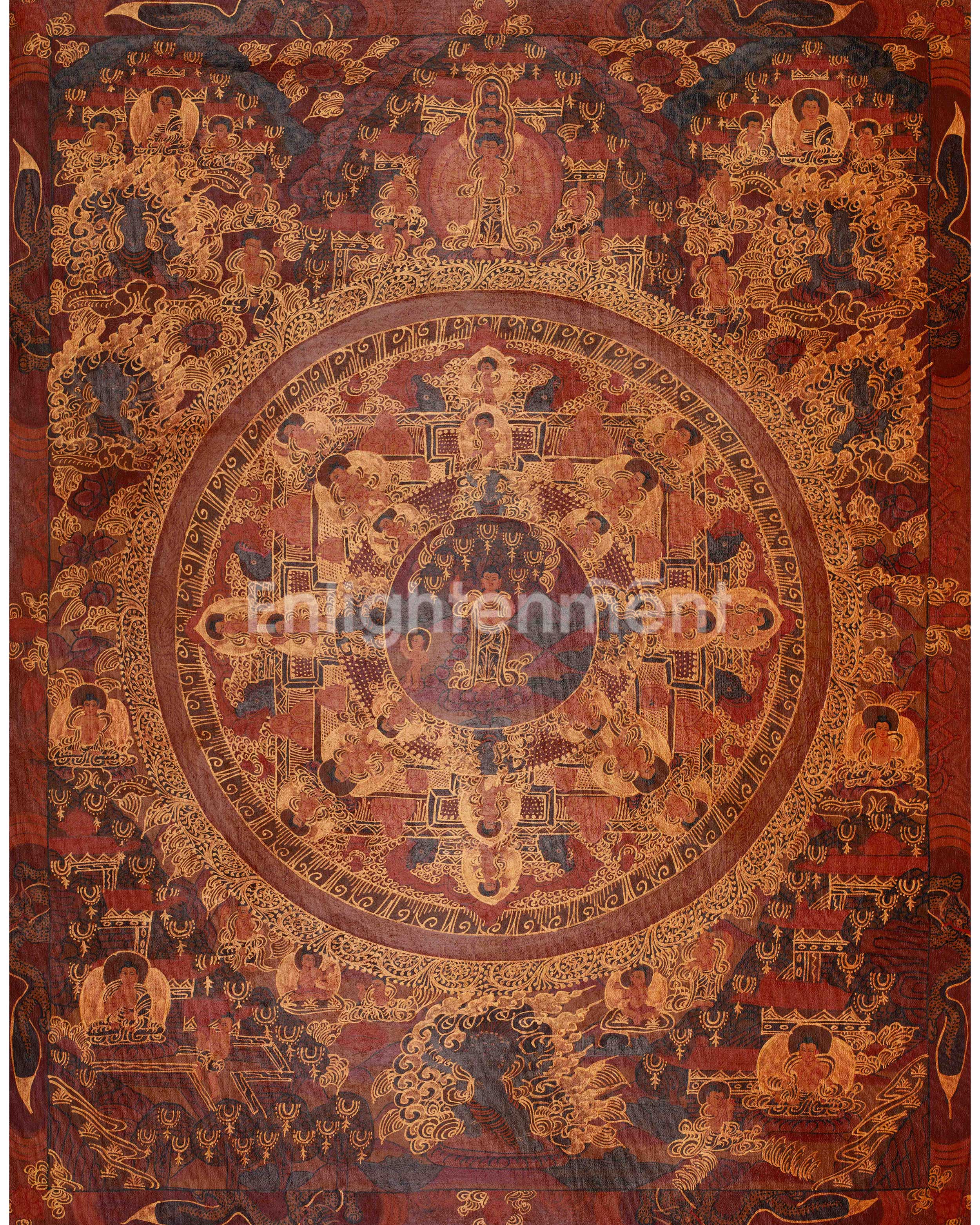 Handpainted Sacred Buddha Mandala