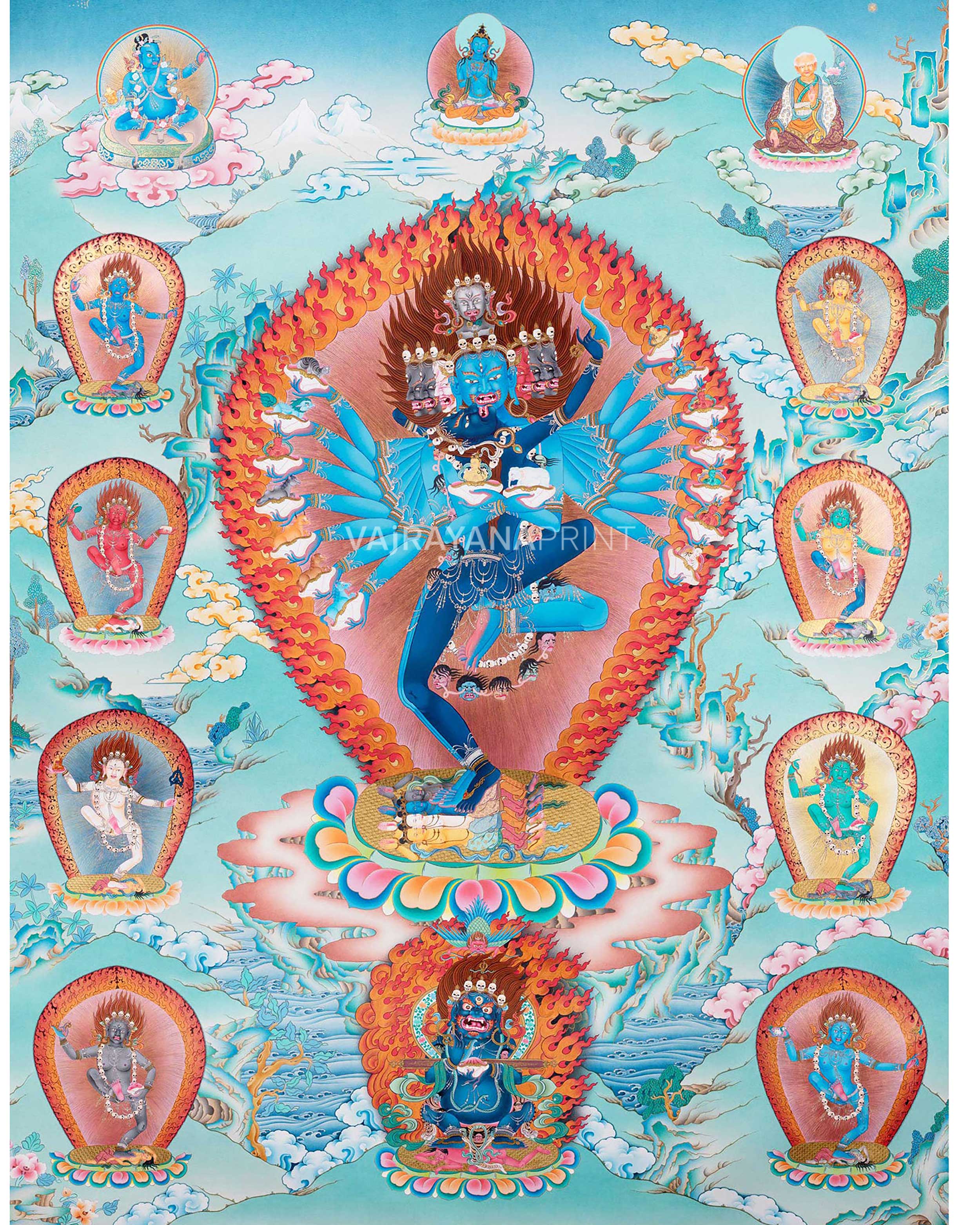 Hevajra Eight Dakinis Print