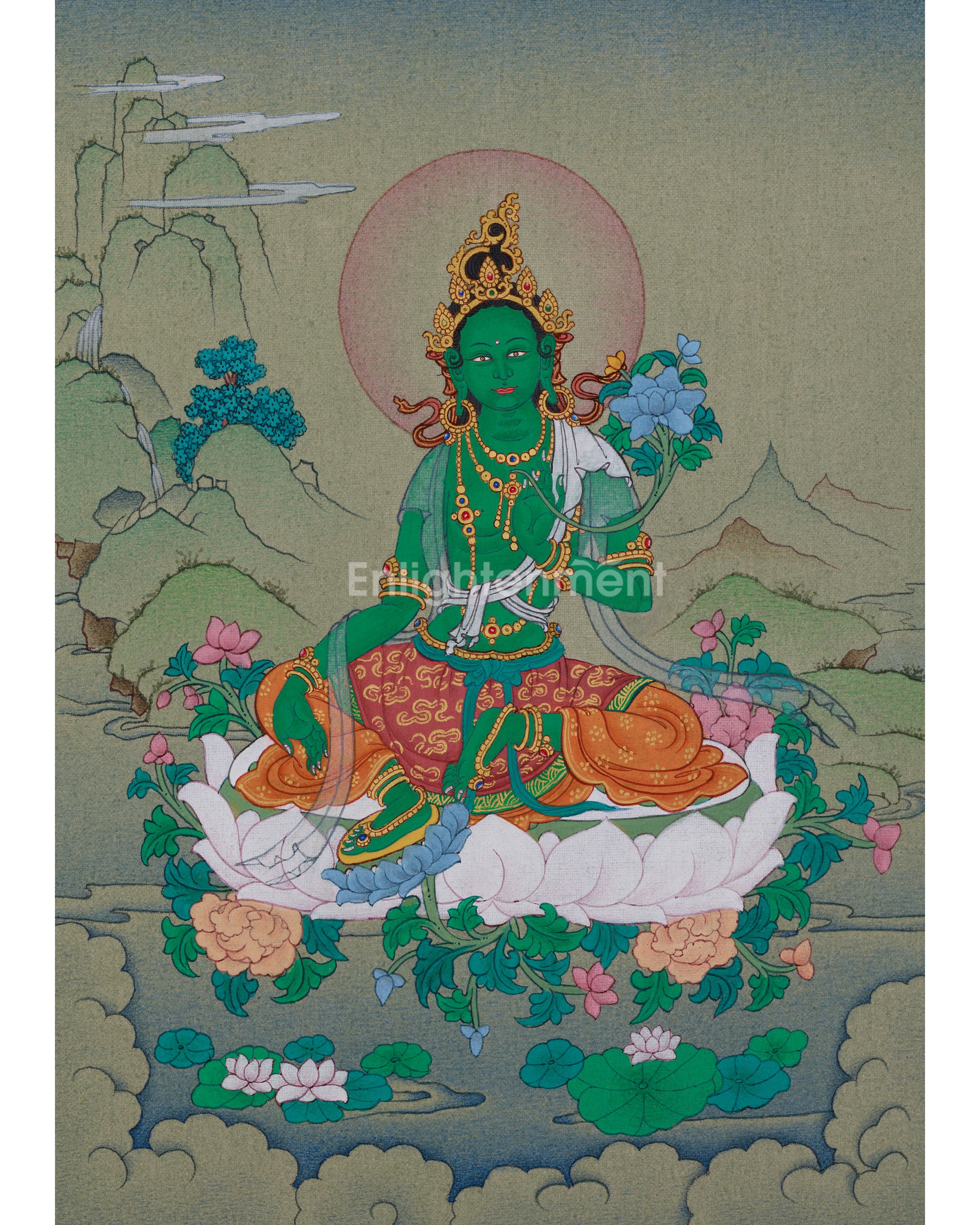 Himalayan Green Tara Thangka