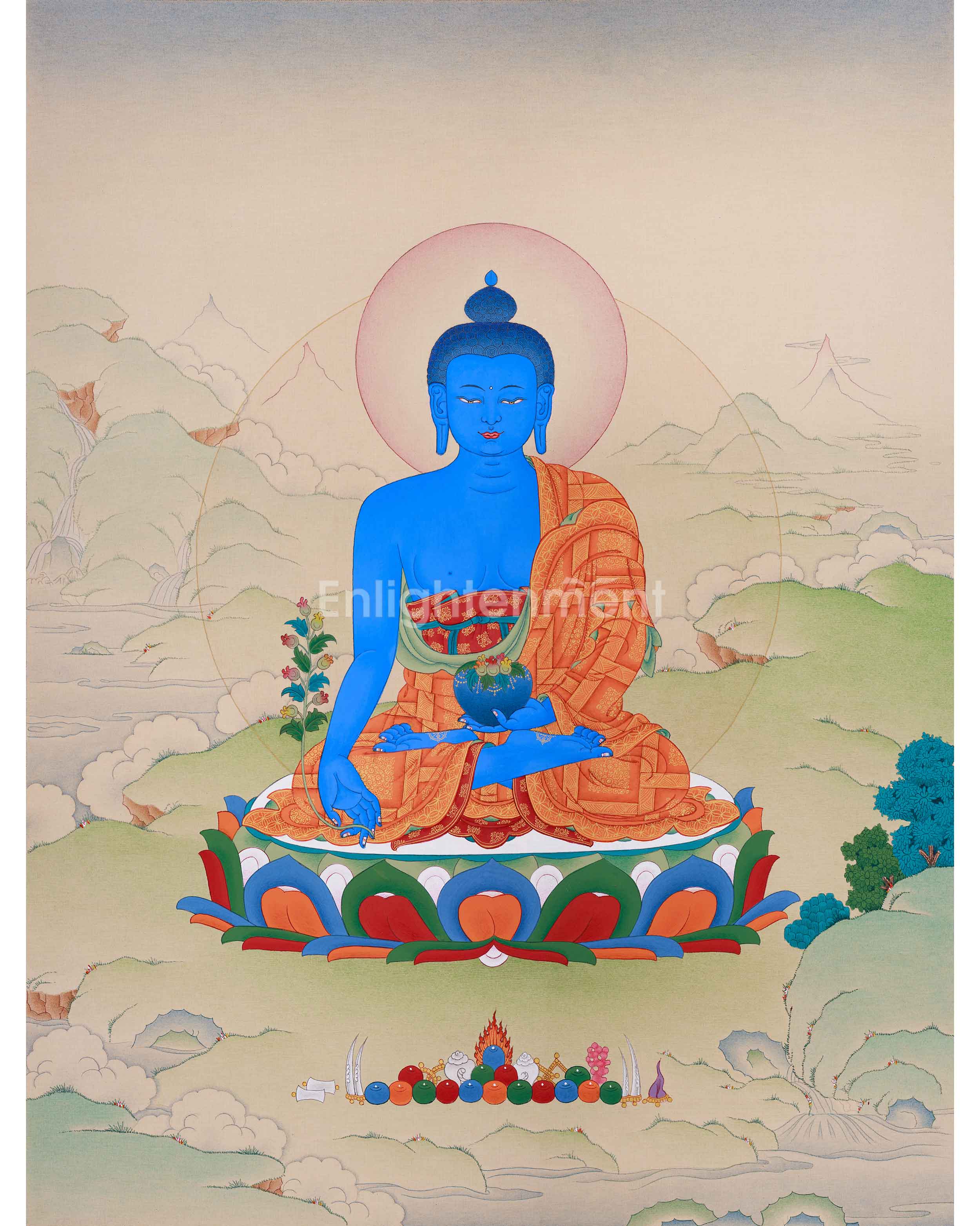 Himalayan Medicine Buddha Thangka