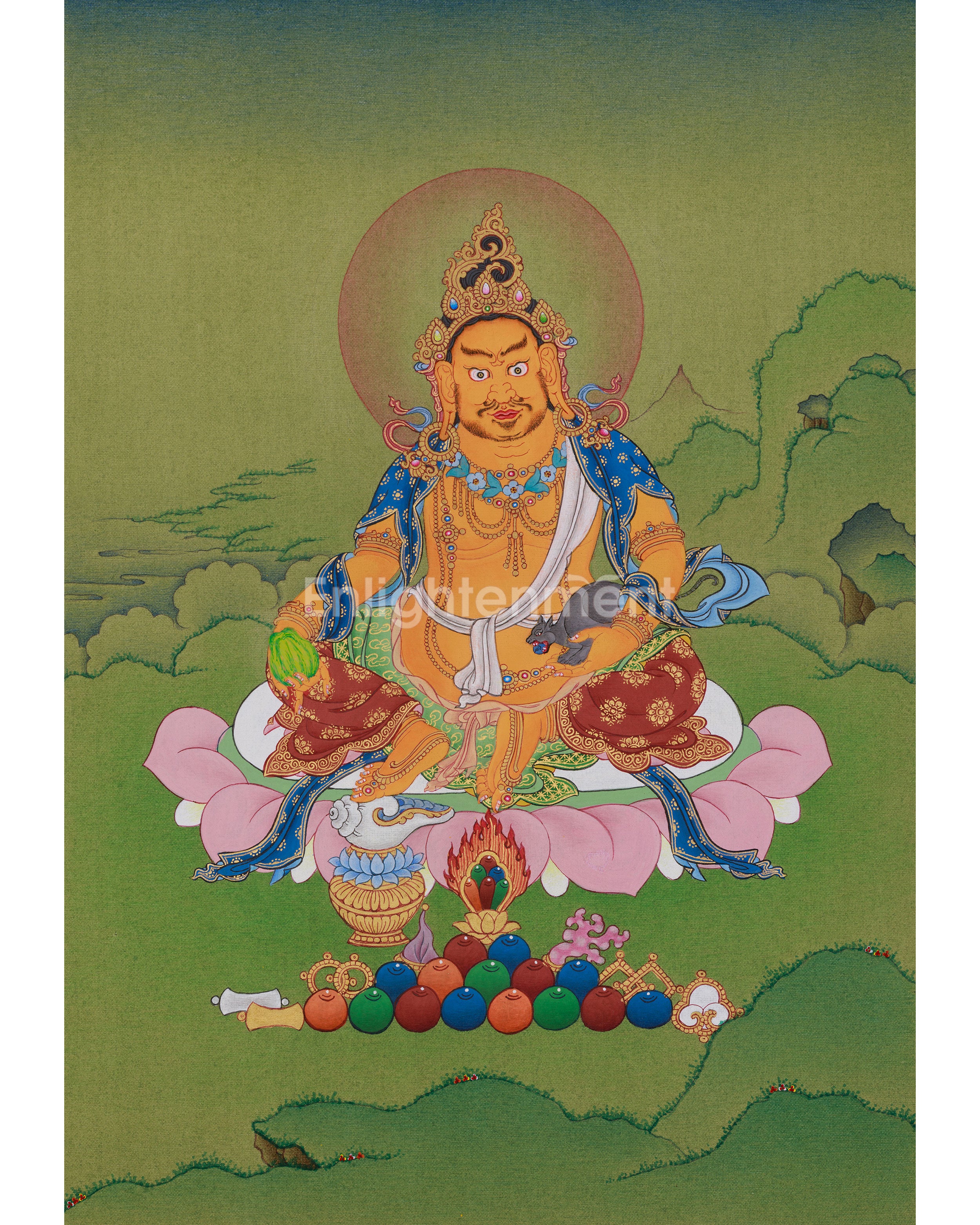 Himalayan Thangka of Dzambhala