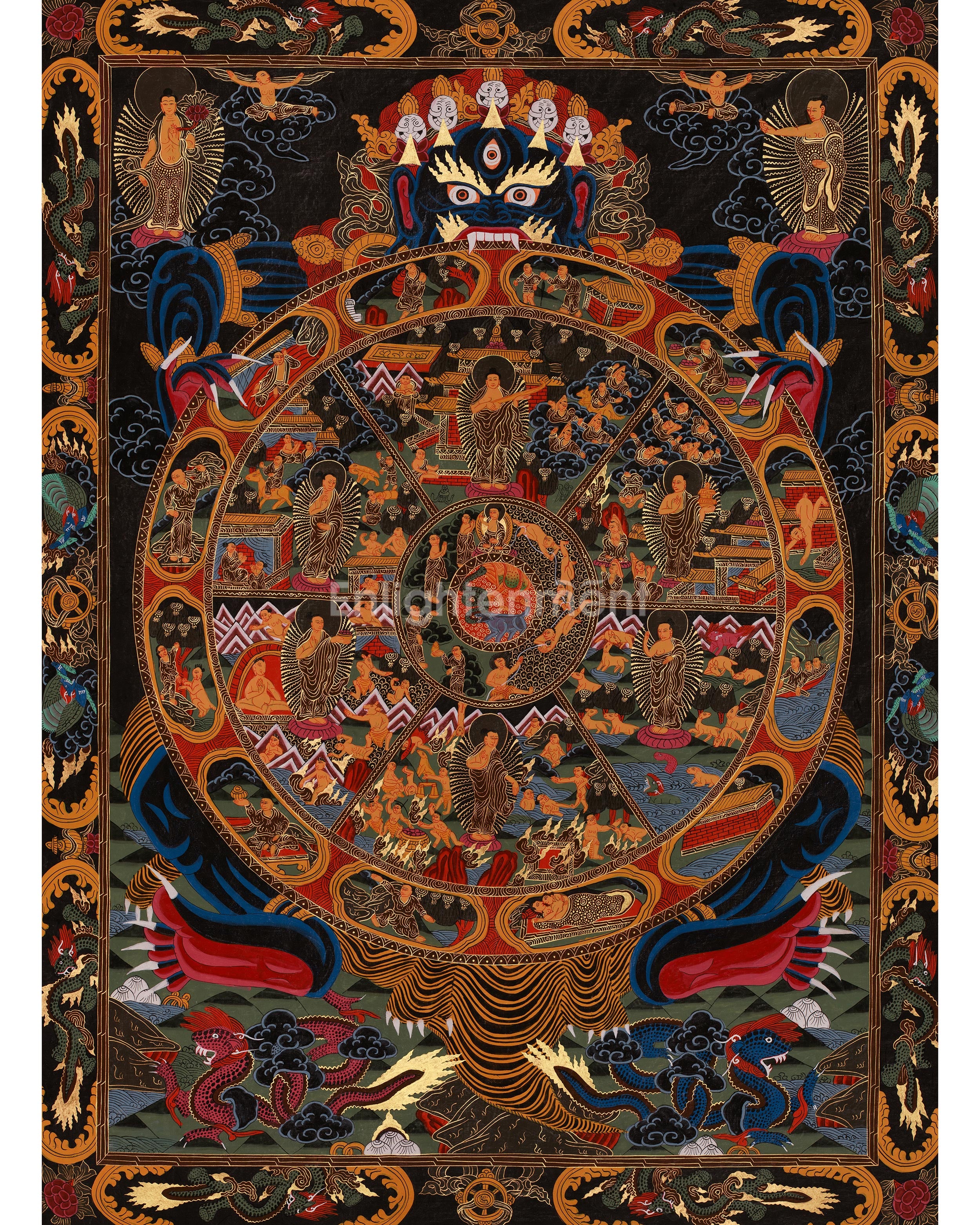 Himalayan Wheel of Life Thangka