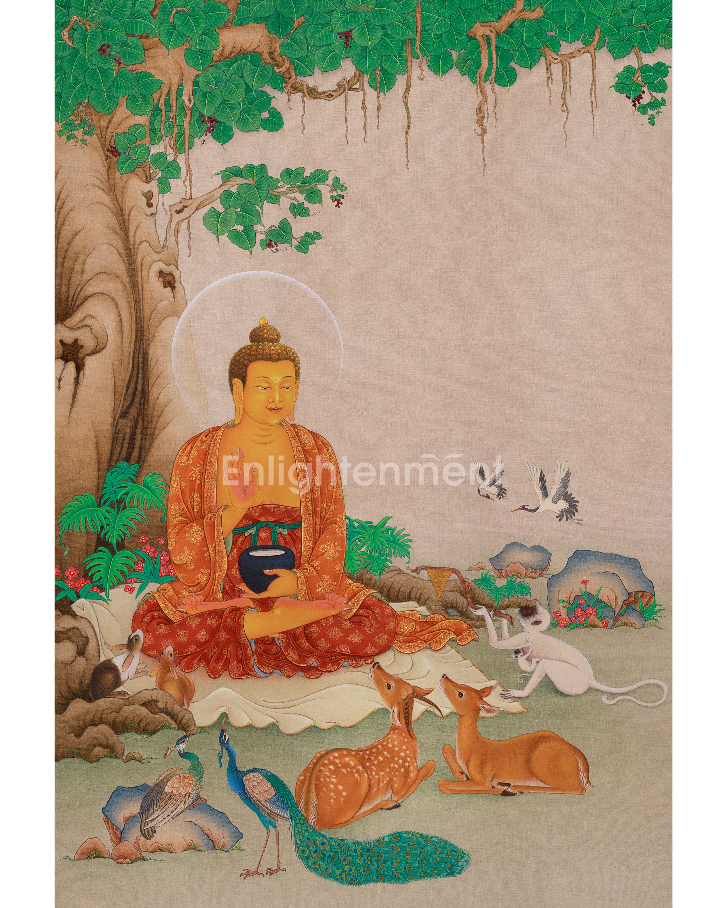 Historical Siddhartha Gautama Buddha Thangka
