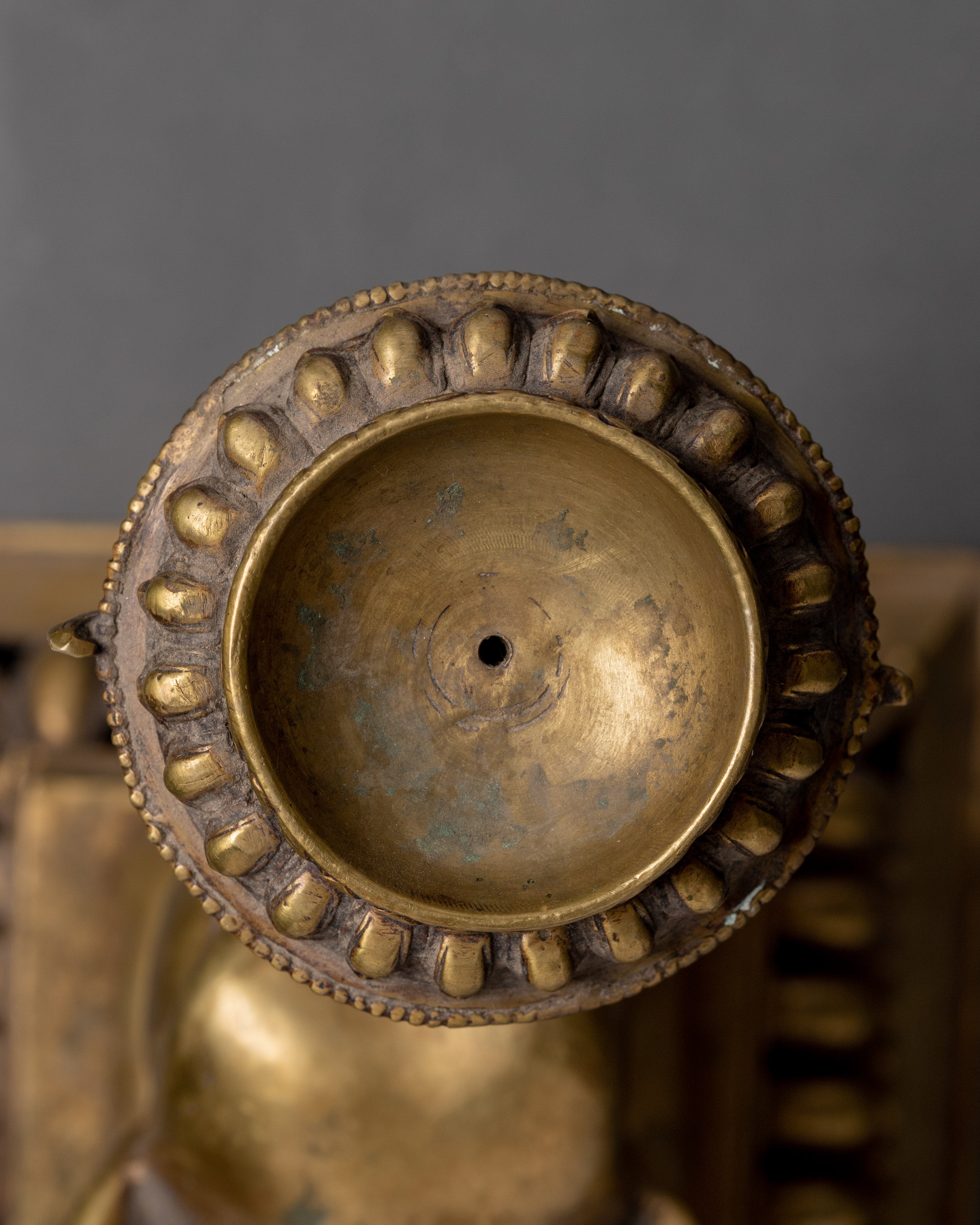 Elephant Lotus Lamp Set | Himalayan Art