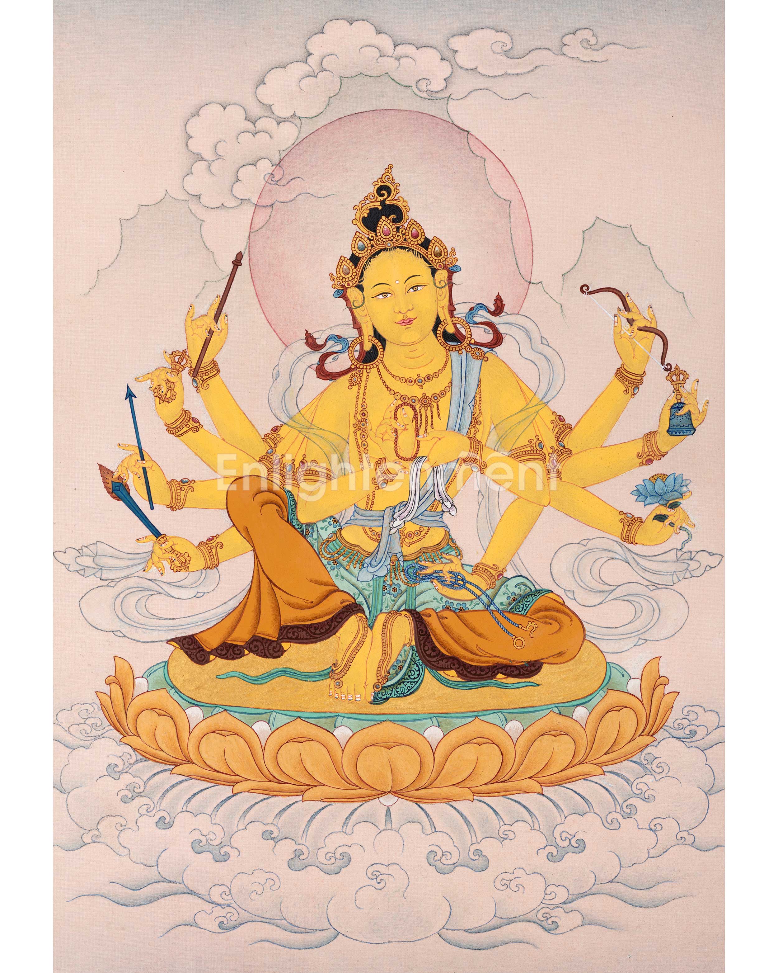 Kanakavarna Tara | 21 Tara of Surya Gupta Thangka