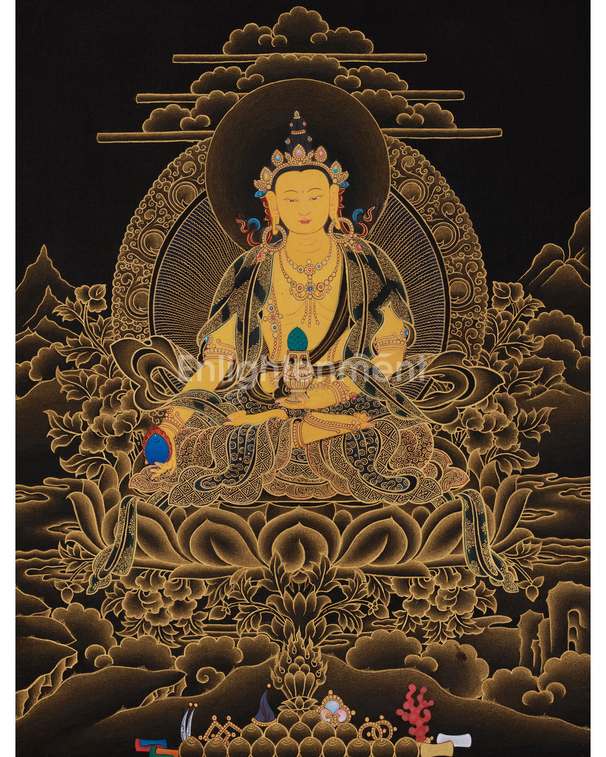 Kshitigarbha Bodhisattva of Compassion Thangka