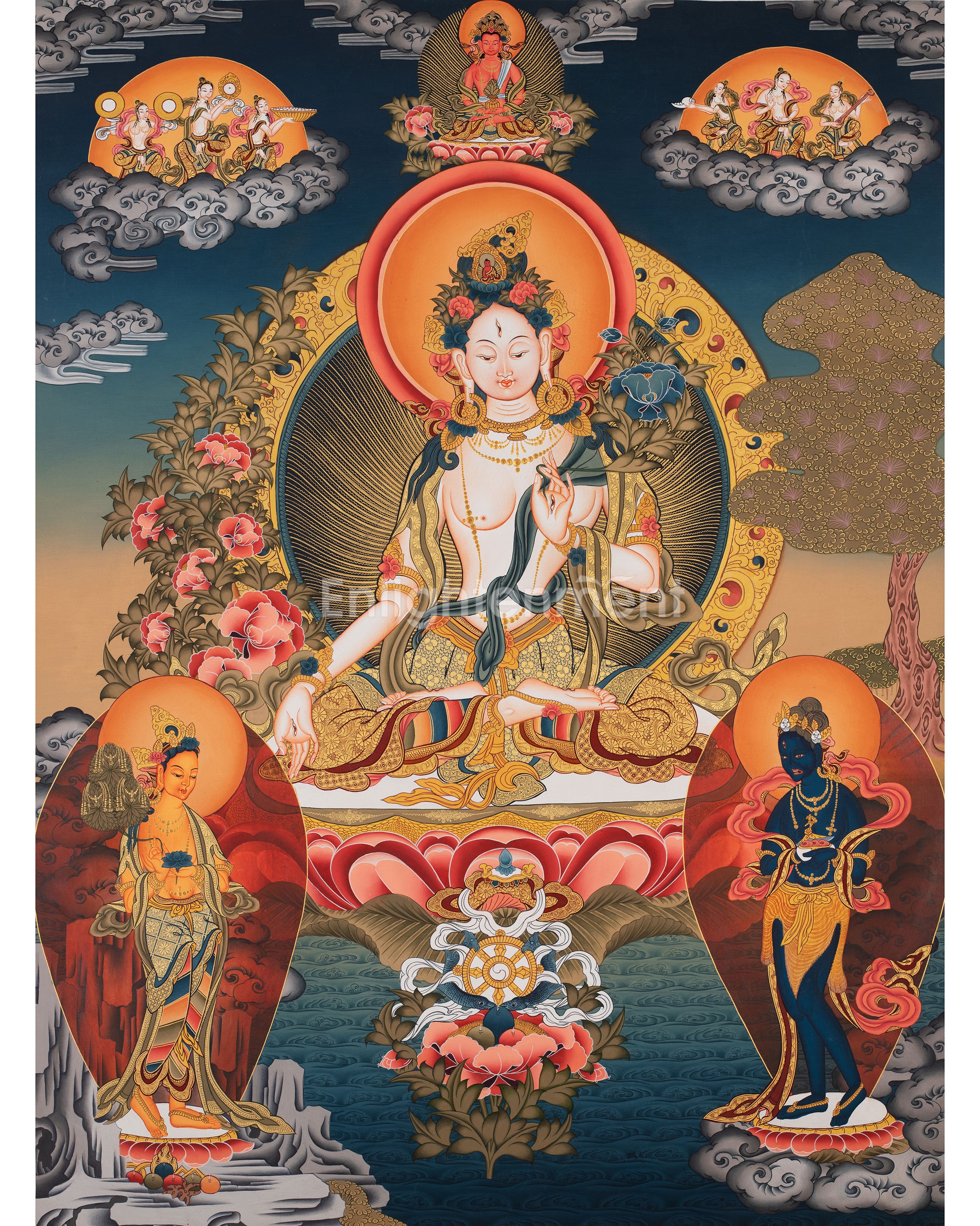 Large Arya Tara Tibetan Thangka