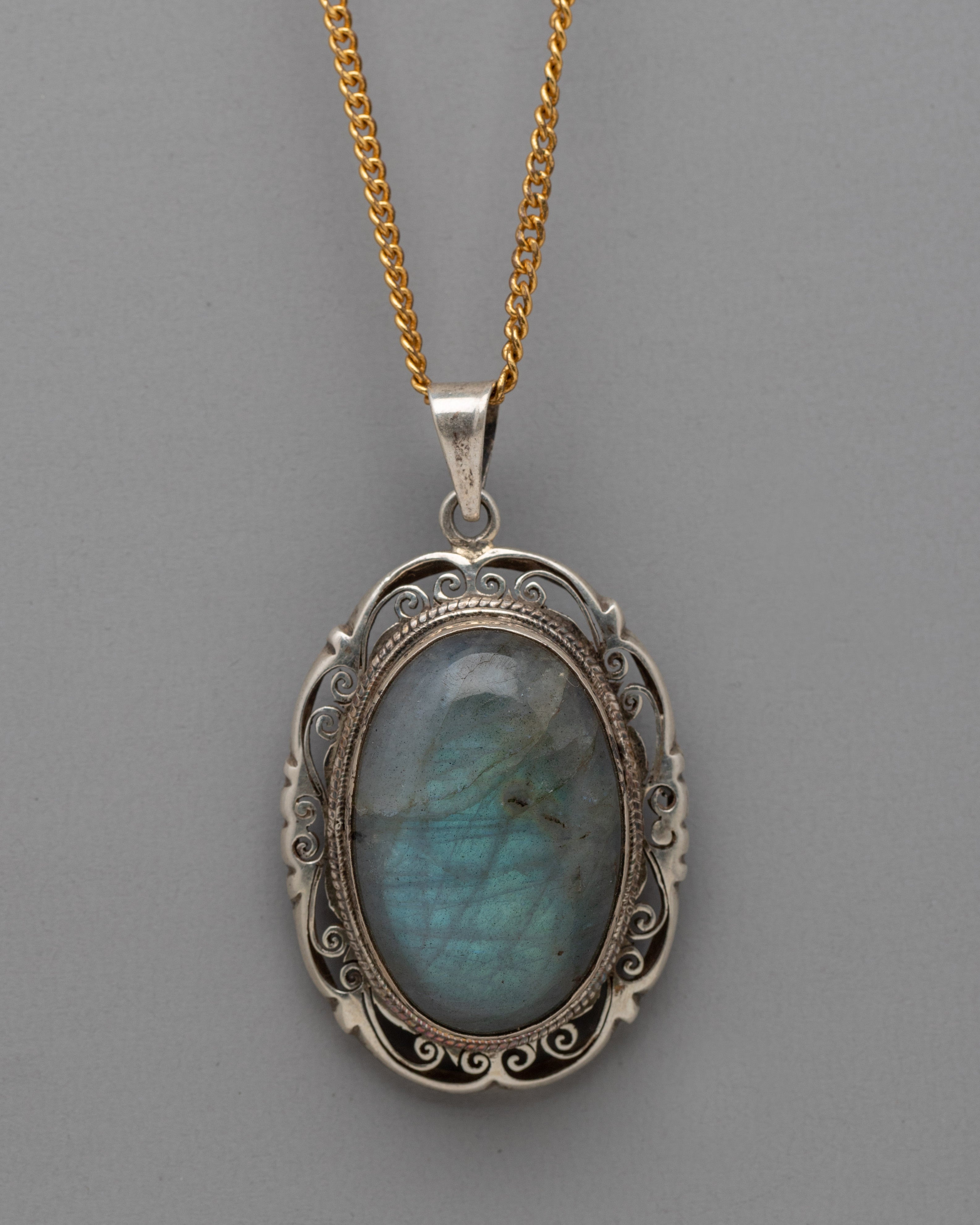 Labradorite Stone Locket