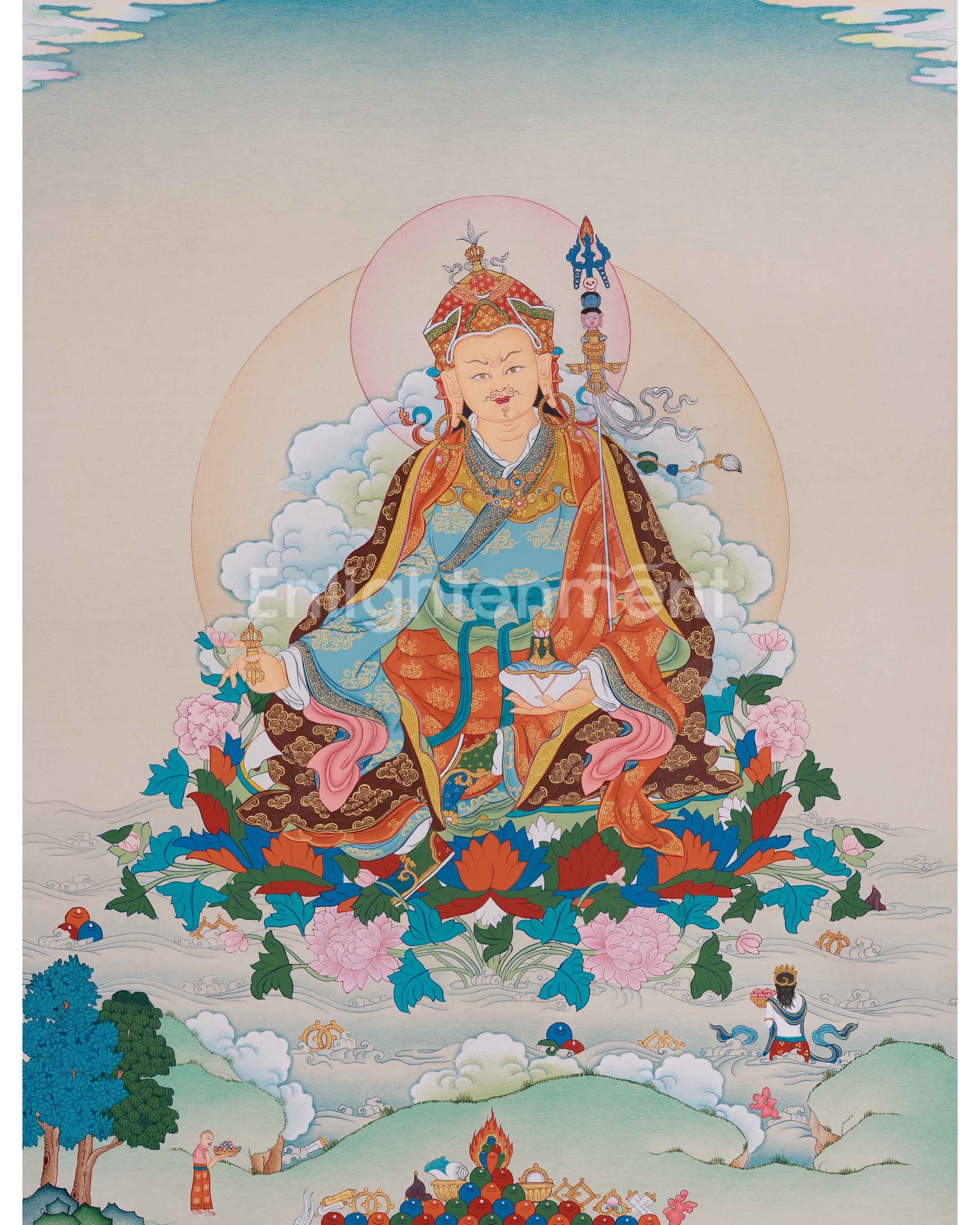 Lotus-Born Master Guru Rinpoche Thangka