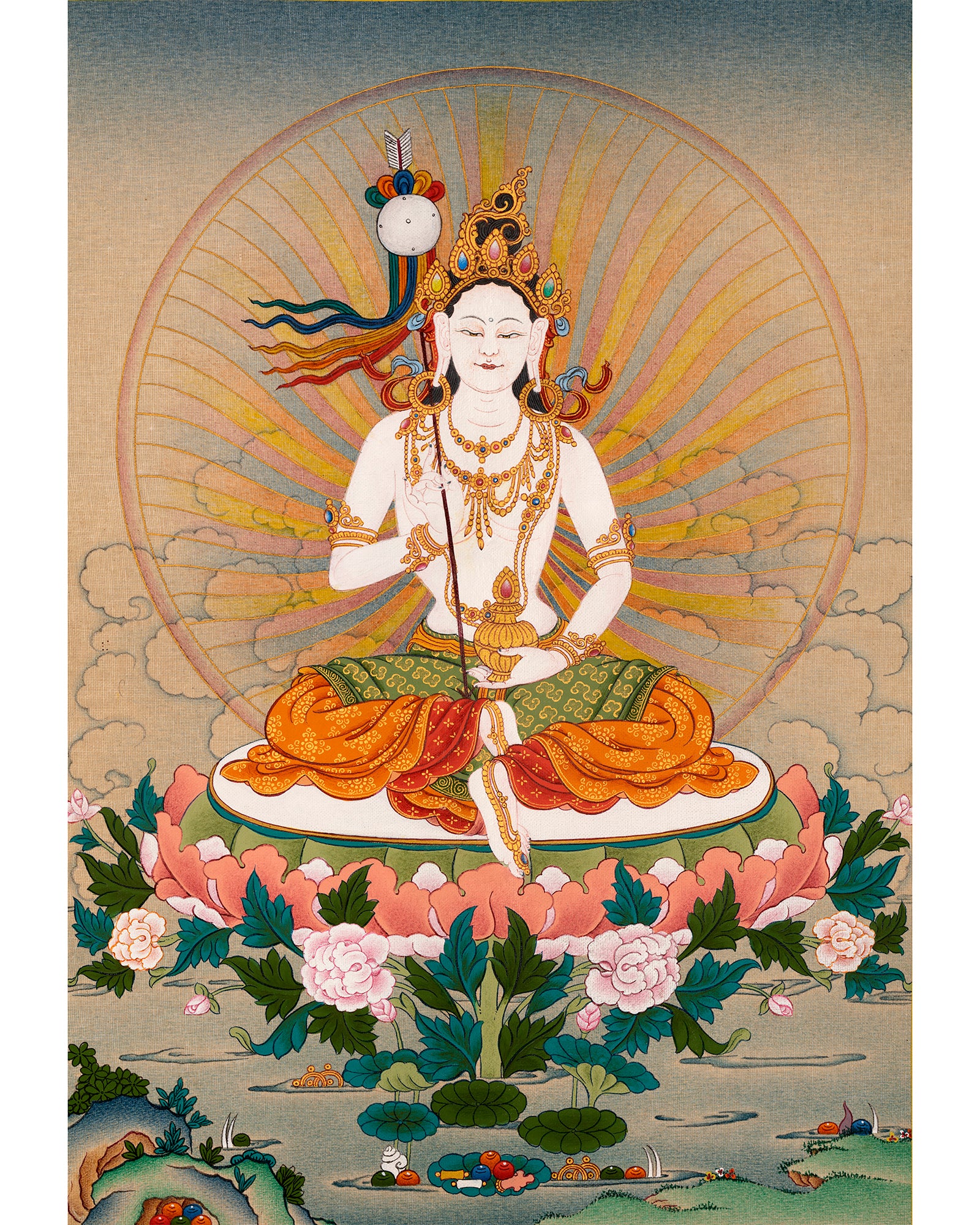 Dakini Mandarava | Guru Padmasambhava Consort | Tibetan Thangka Painting