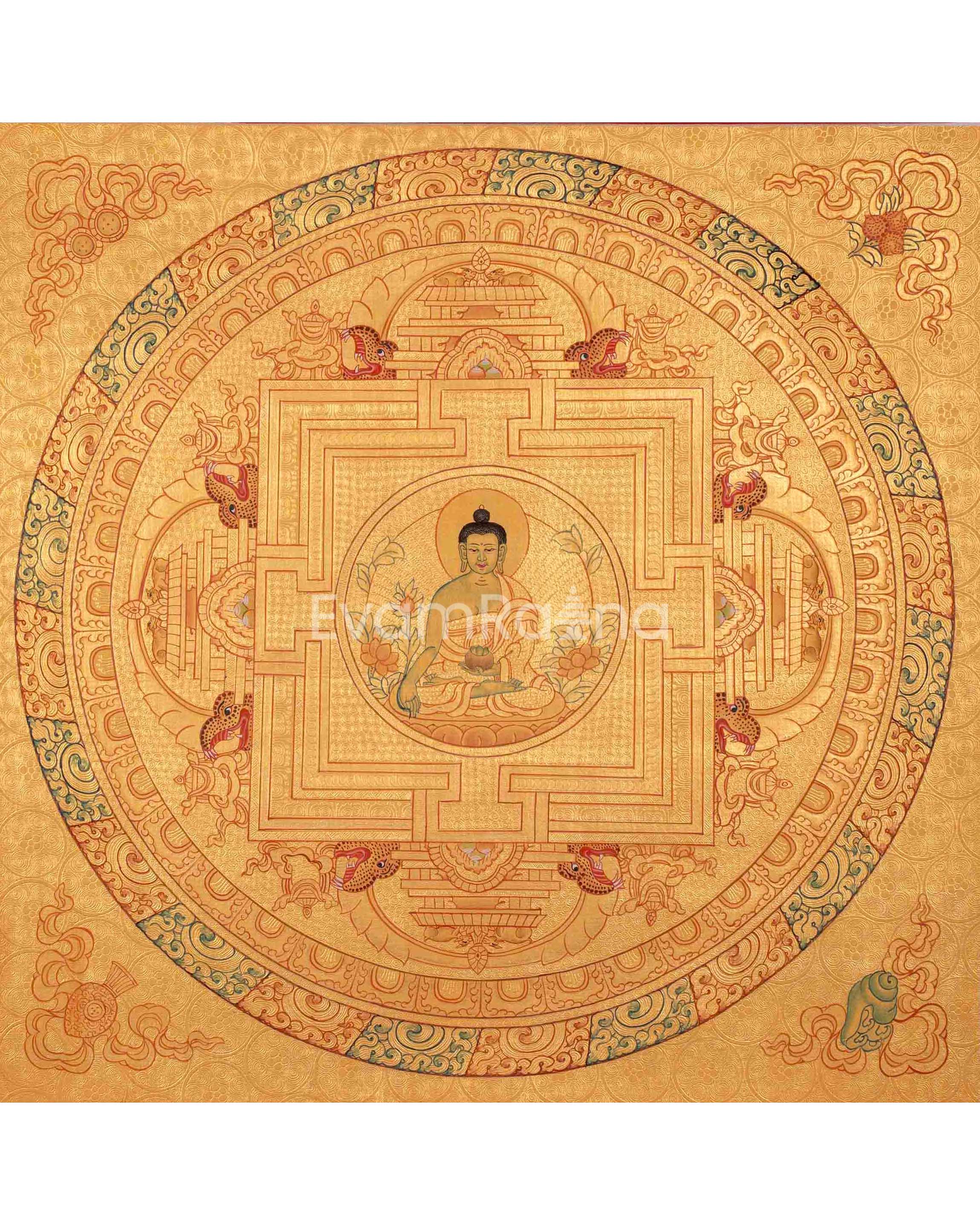 Master Piece Hand-Painted 24K Gold Thangka