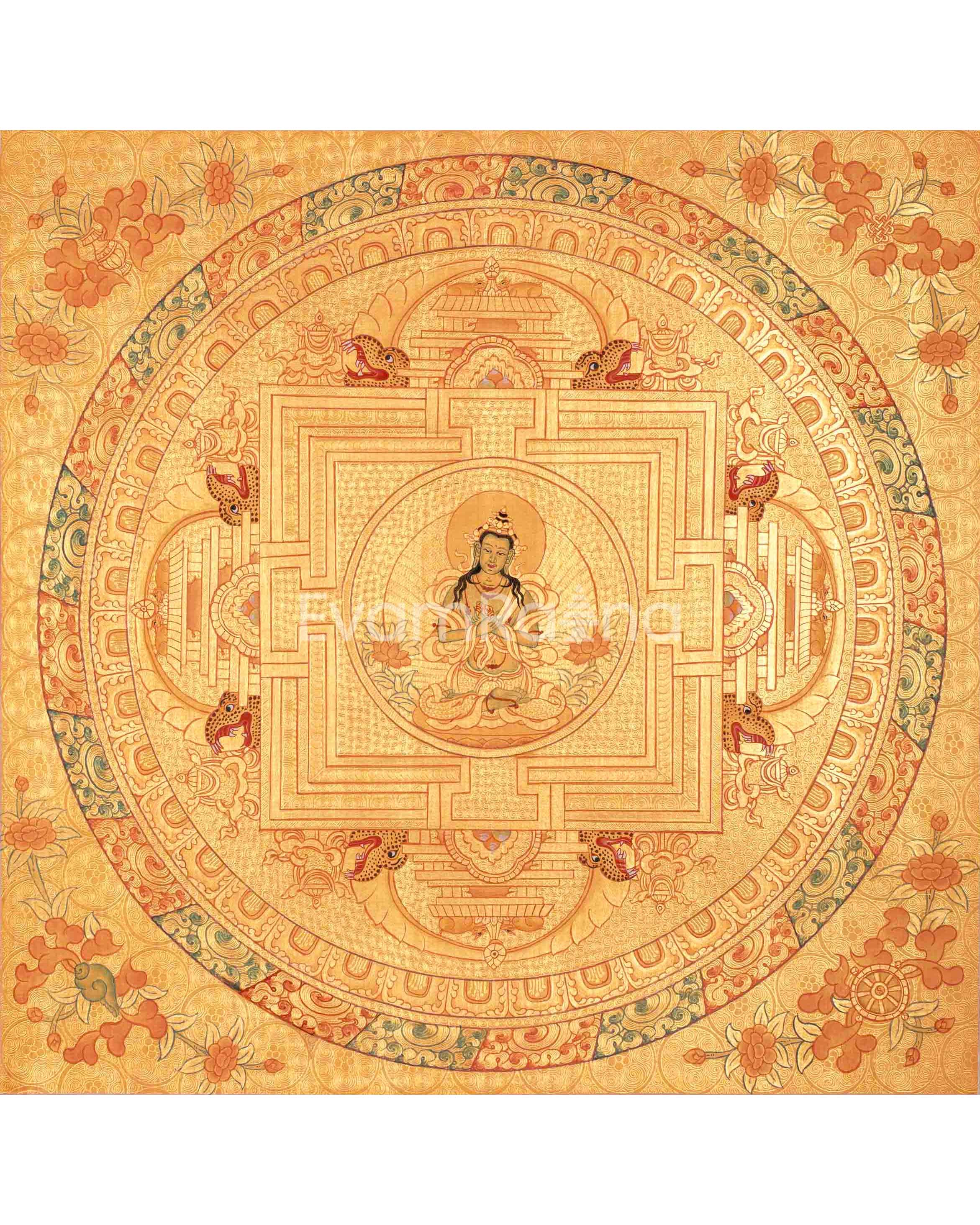 Master Piece Hand-Painted 24K Gold Thangka