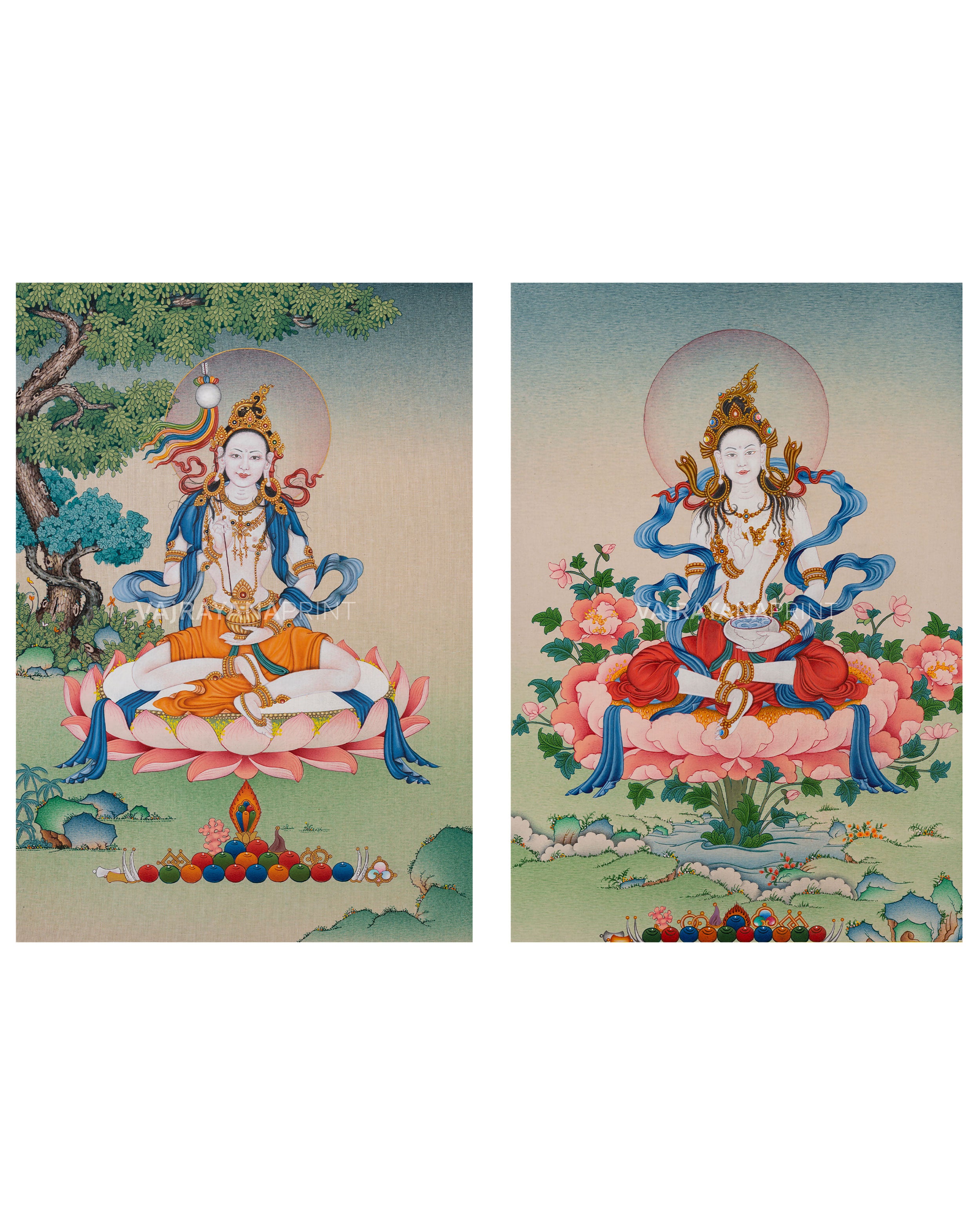 Yeshe Tsogyal and Mandarva| Spiritual Consorts of Padmasambhava