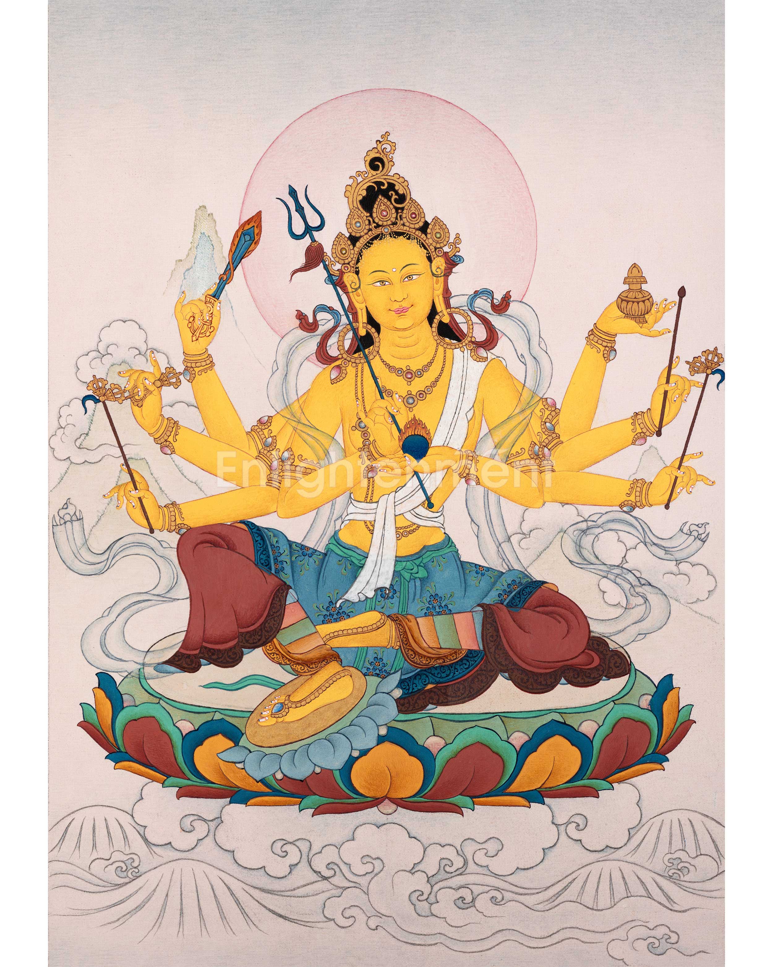 Mangalaloka Tara | 21 Tara of Surya Gupta Thangka