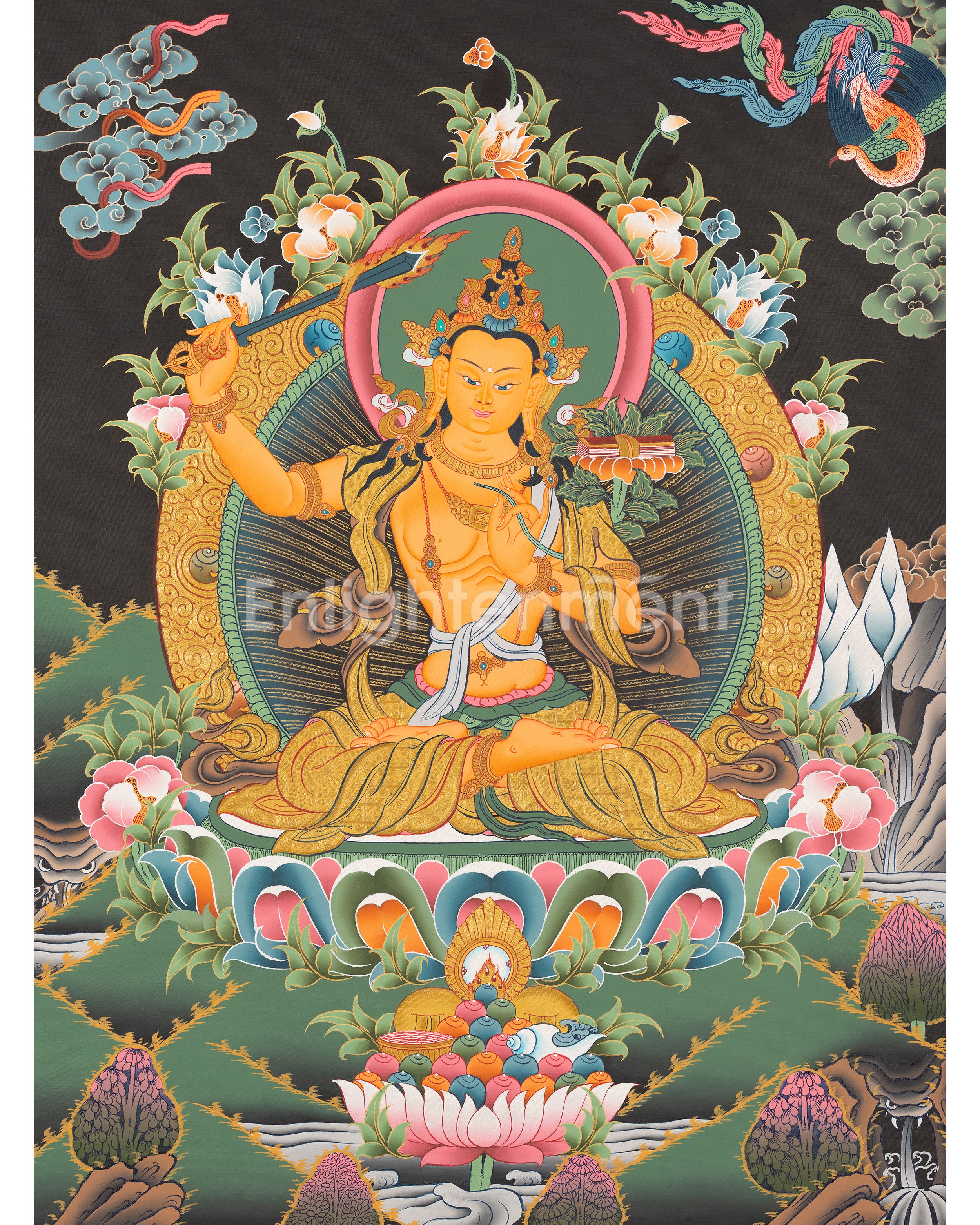 Manjushree Thangka Painting