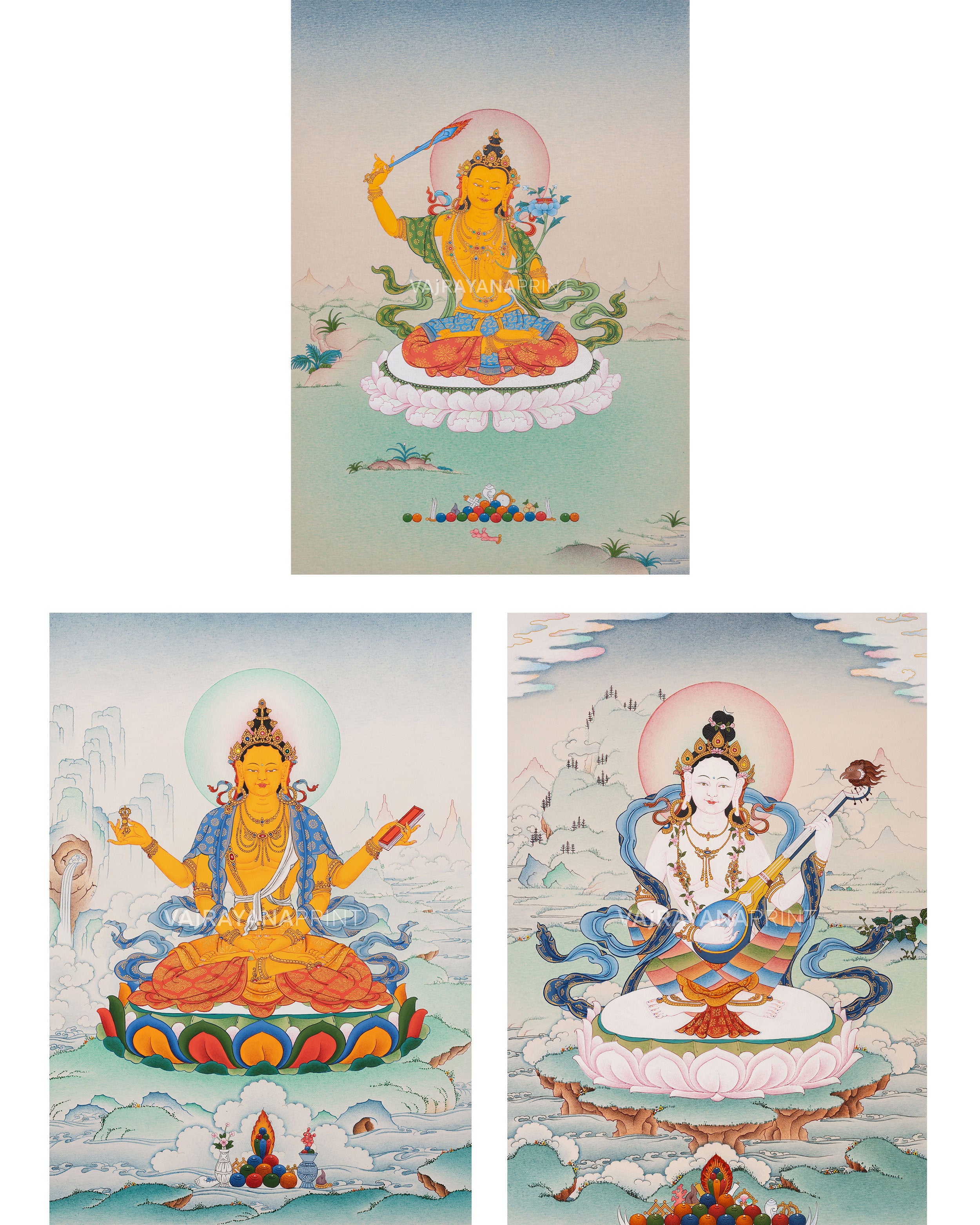 Manjushri-Prajnaparamita-Saraswoti-Print Set