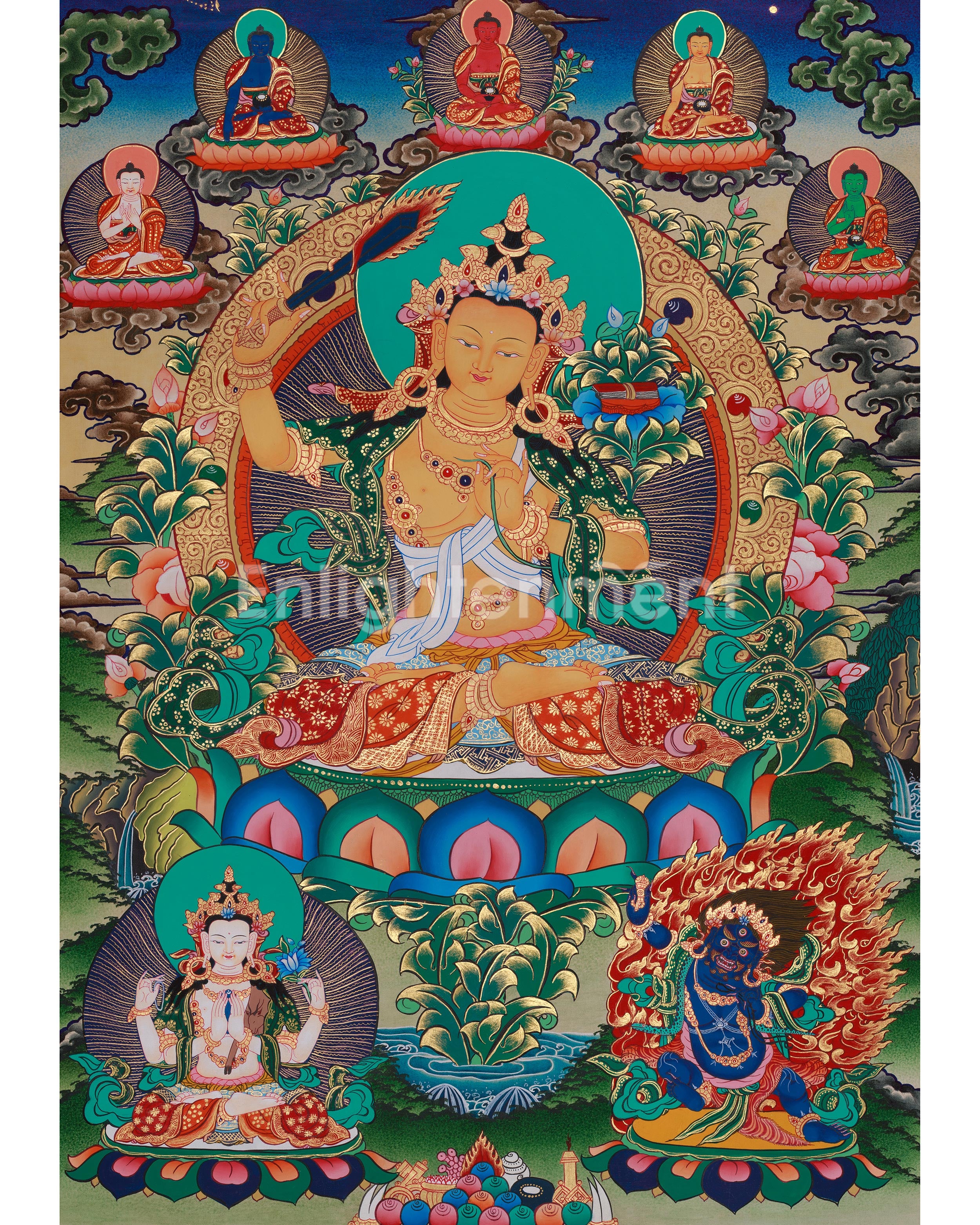 Manjushri Blessing Thangka