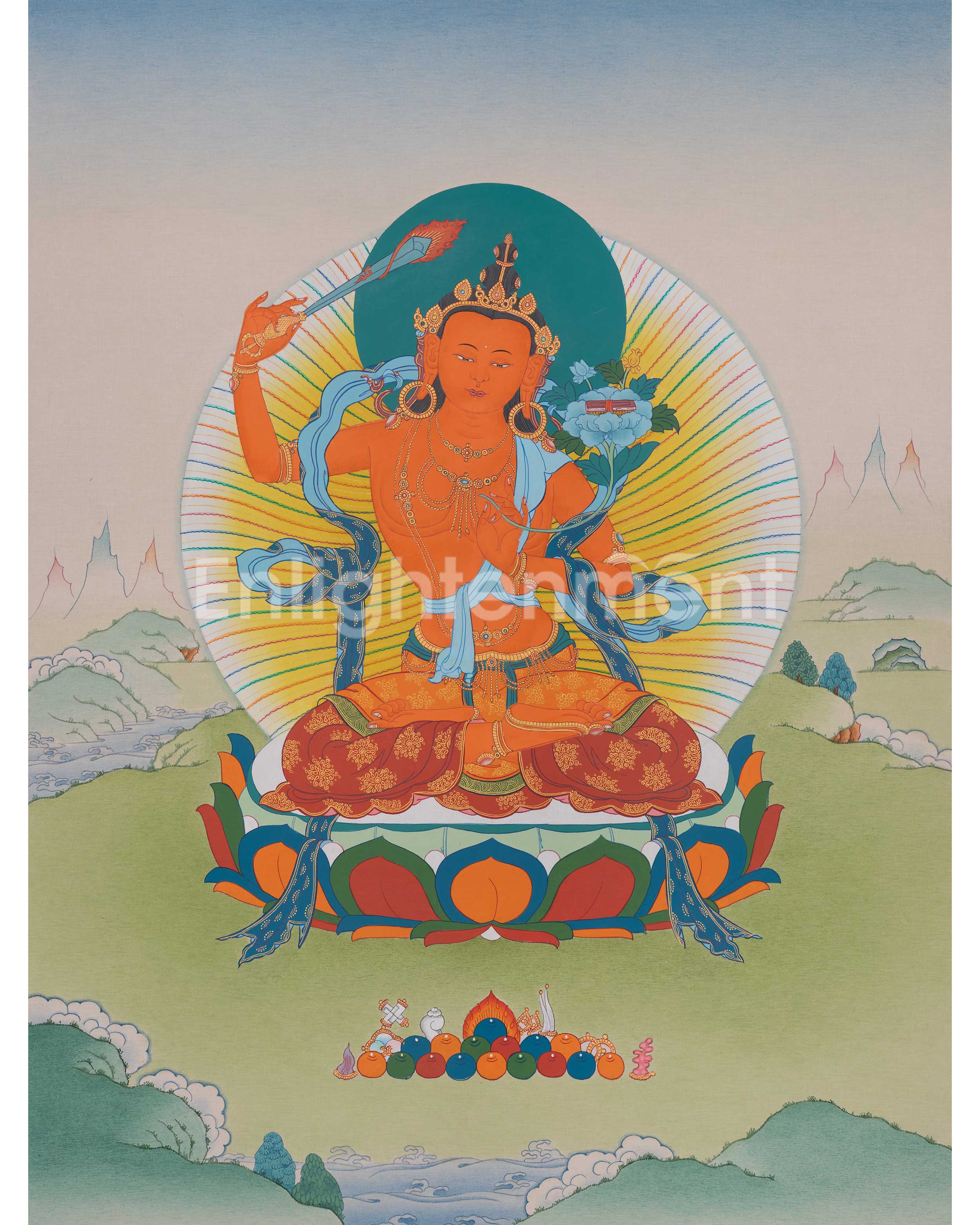 Manjushri Wisdom Deity Artwork