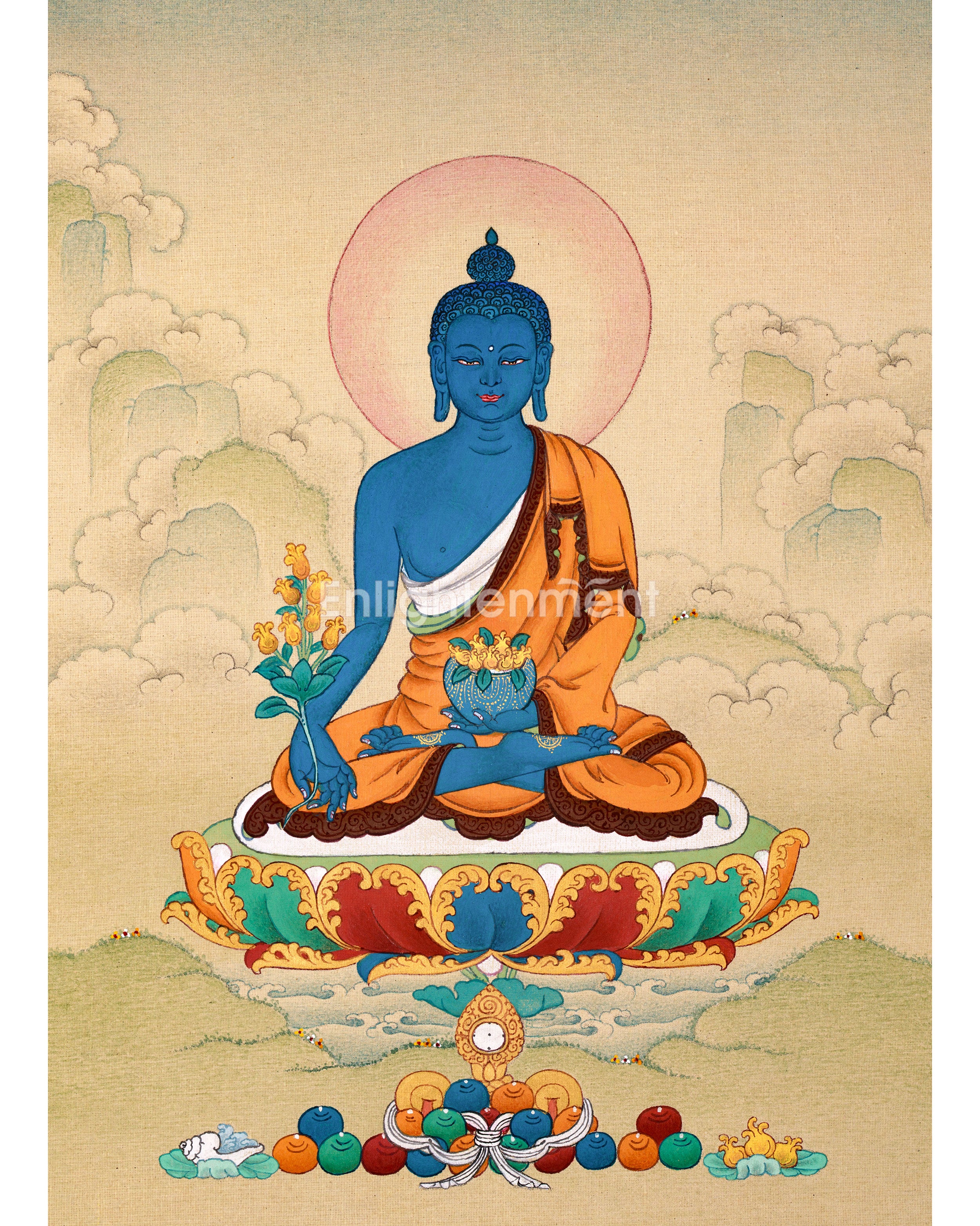 Medicine Buddha: Healing Buddha in Lhasa's Pure Stone Colors