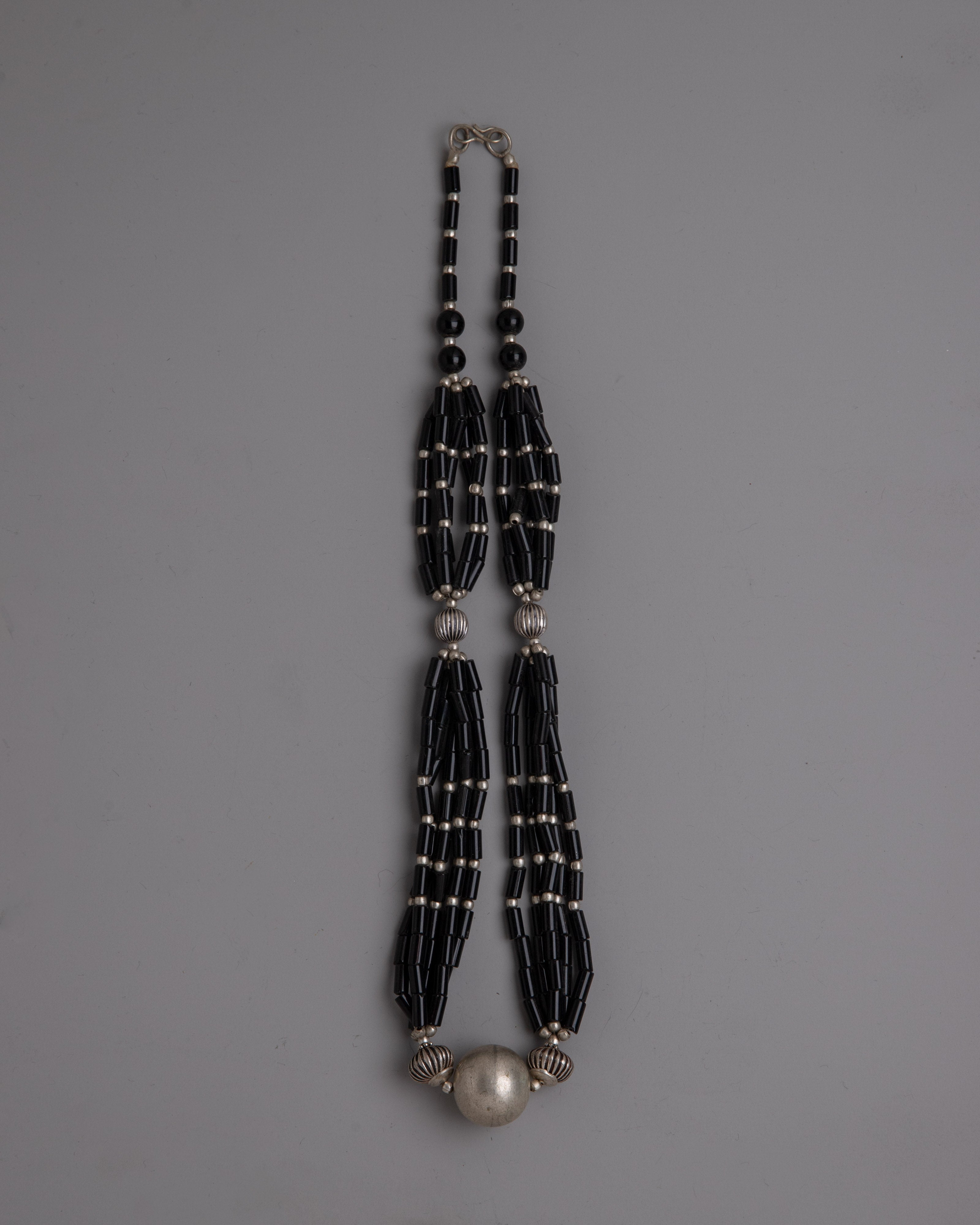 Black Beads Necklace