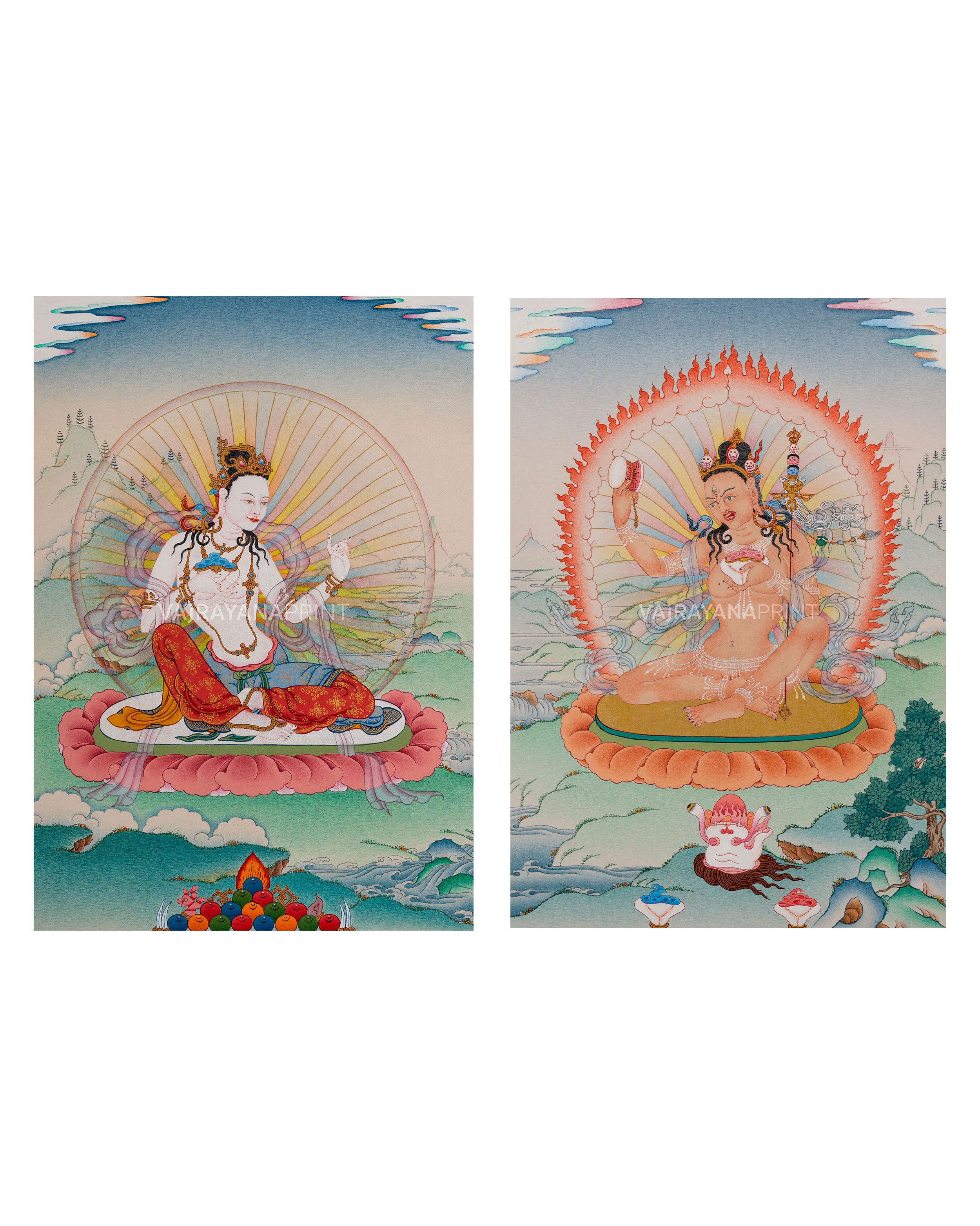 Dakini Thangka Set: Niguma and Sukhasiddhi