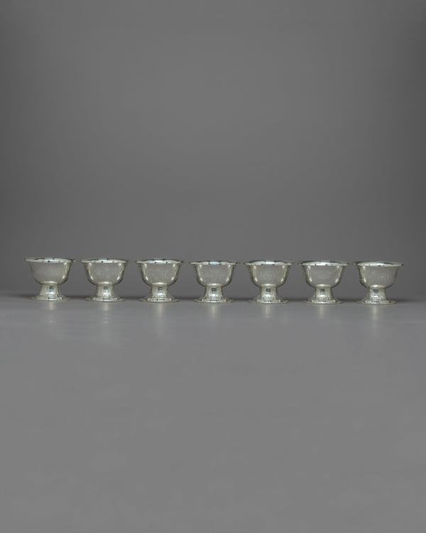 Silver Water Offering Bowls