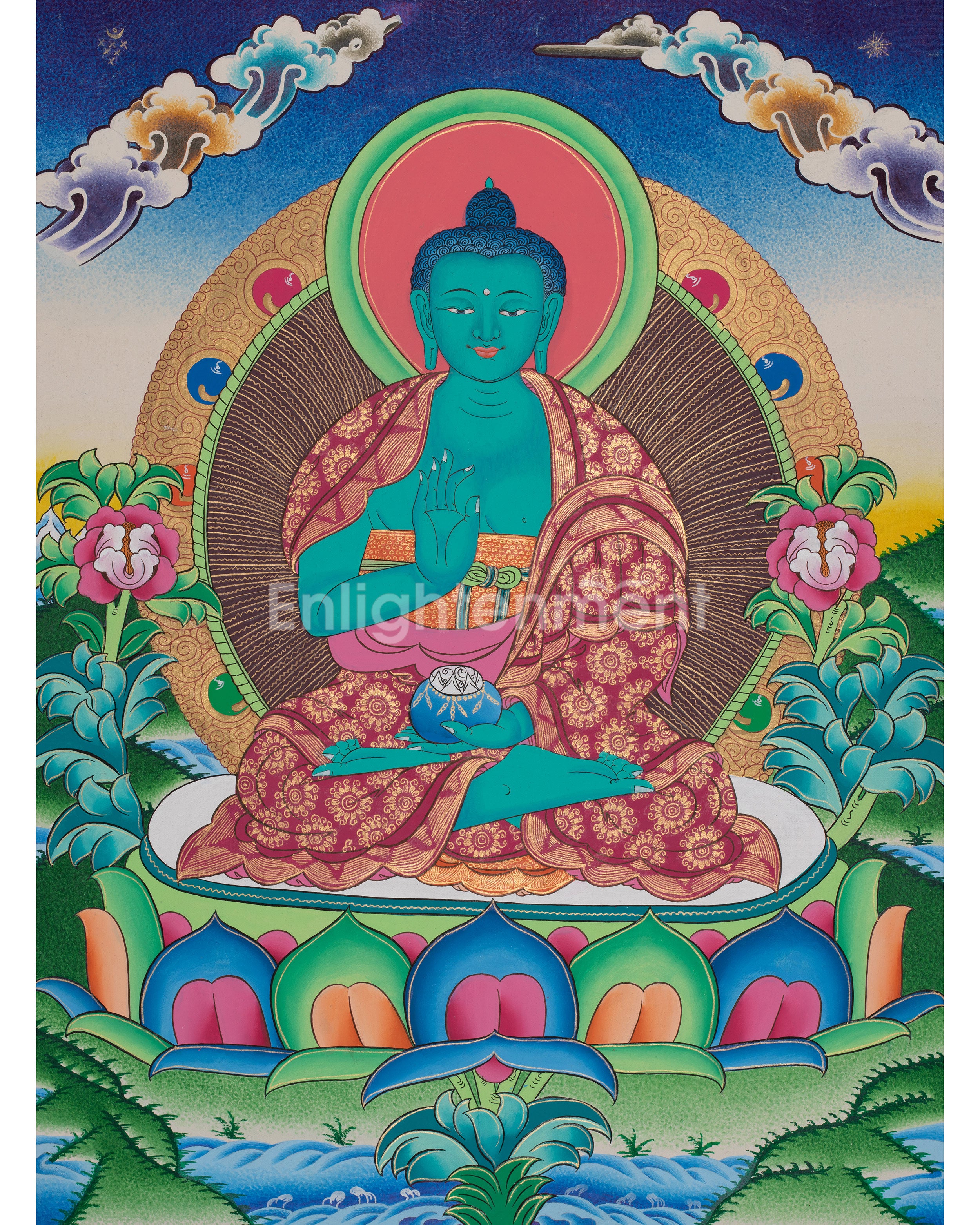 Original Hand-Painted Amogsiddhi Thangka