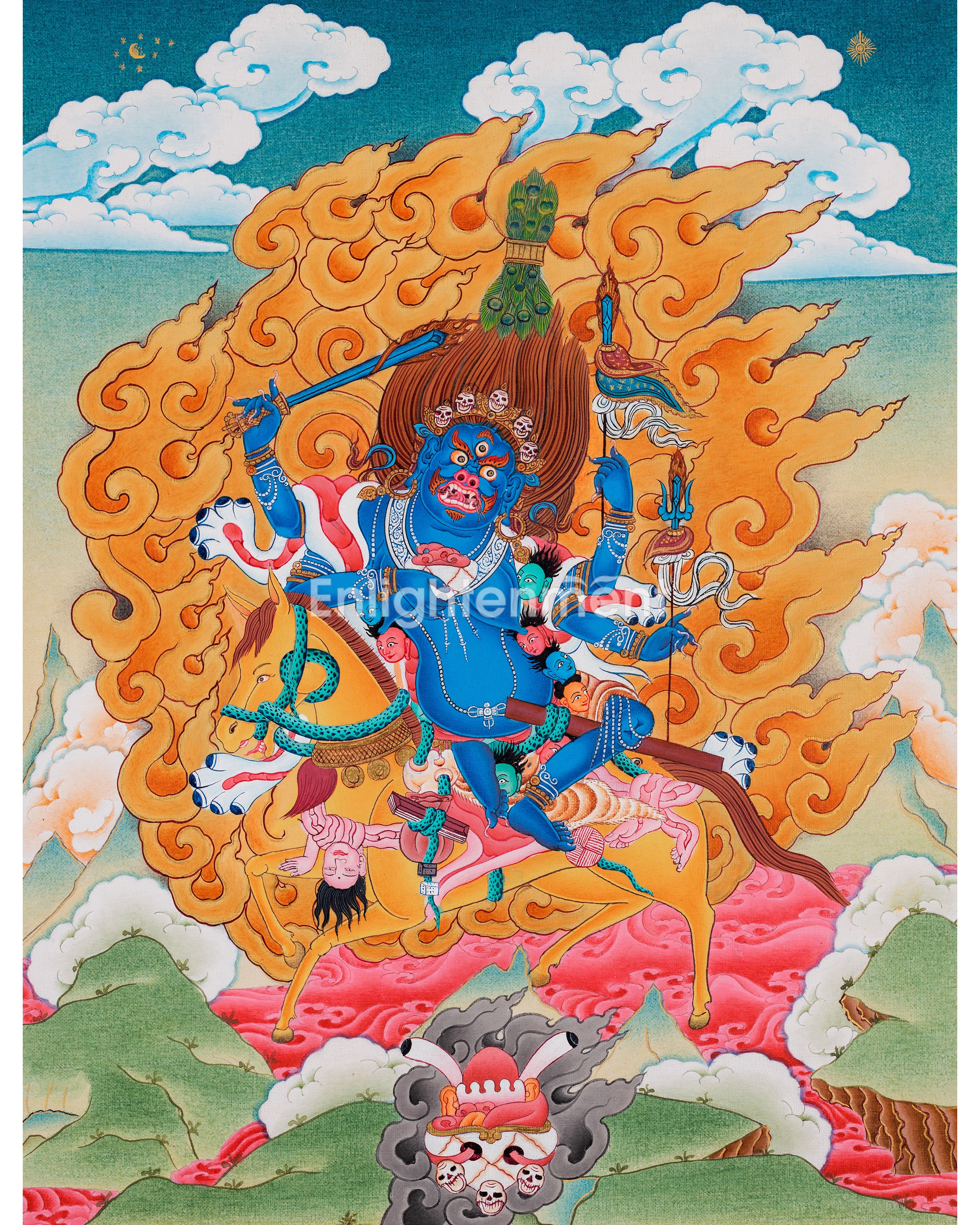 Wrathful Palden lhamo | Tibetan Art