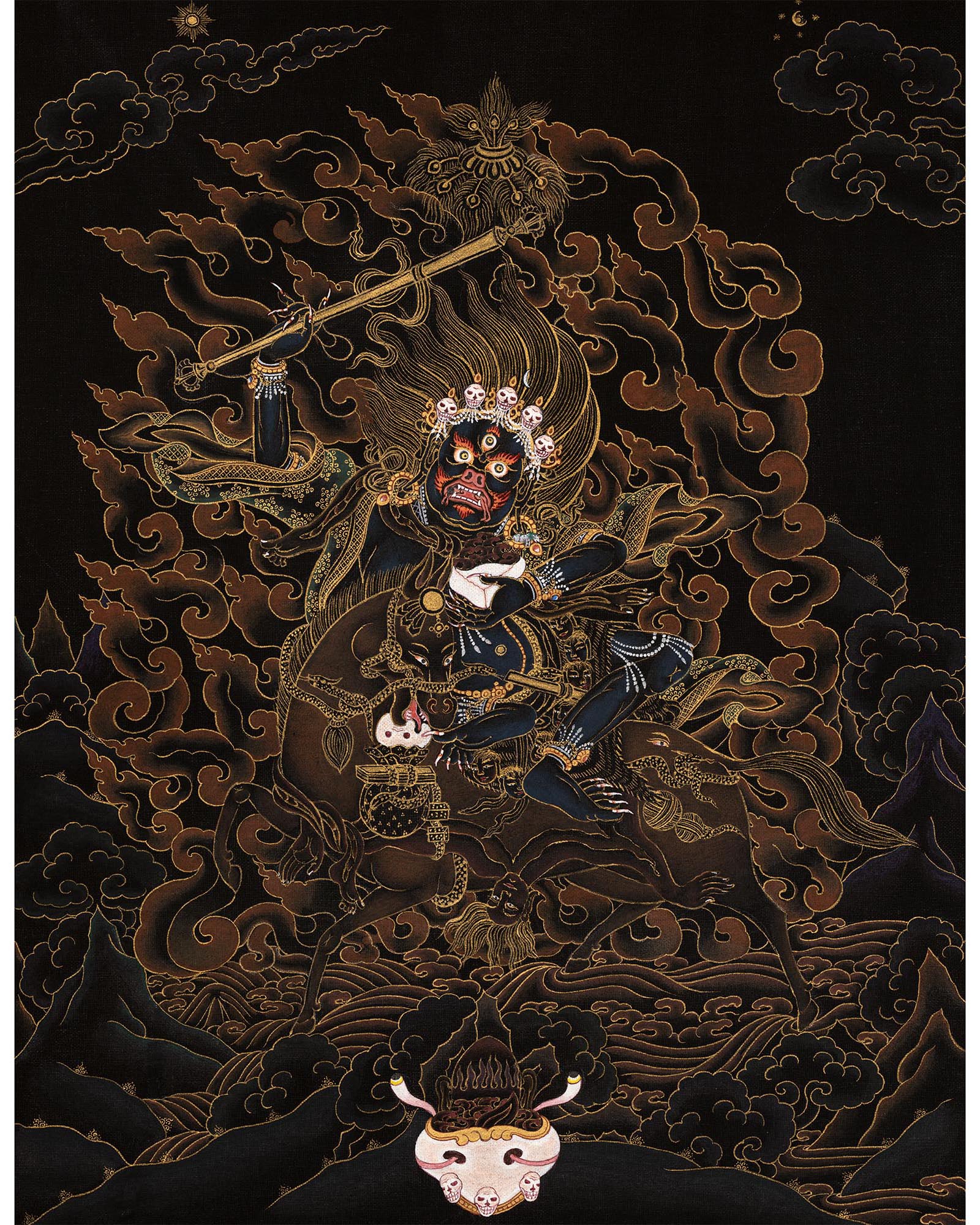 Palden Lhamo Thangka Painting | Hand Painted in Traditional Nakthang Style