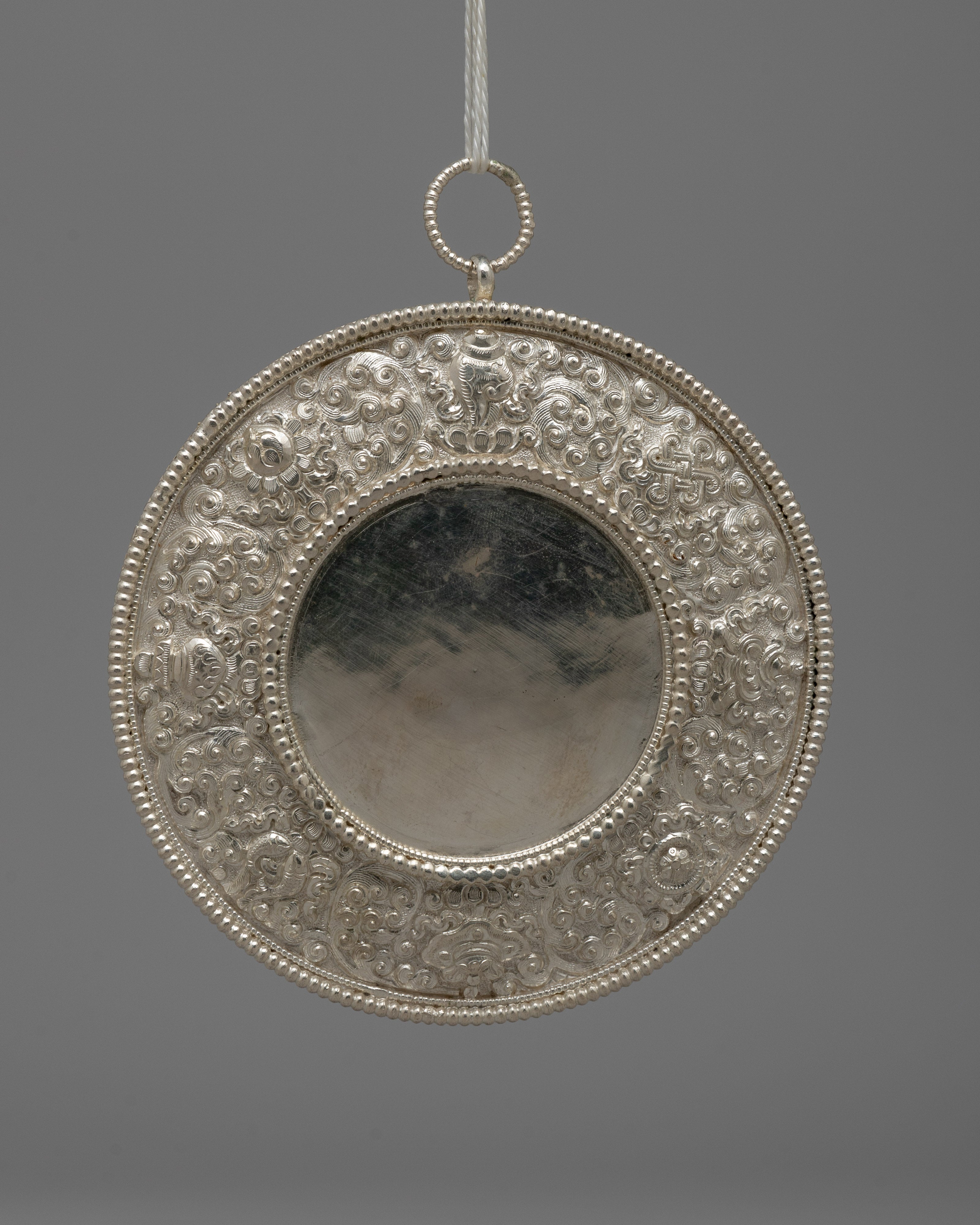 Round Silver Mirror 