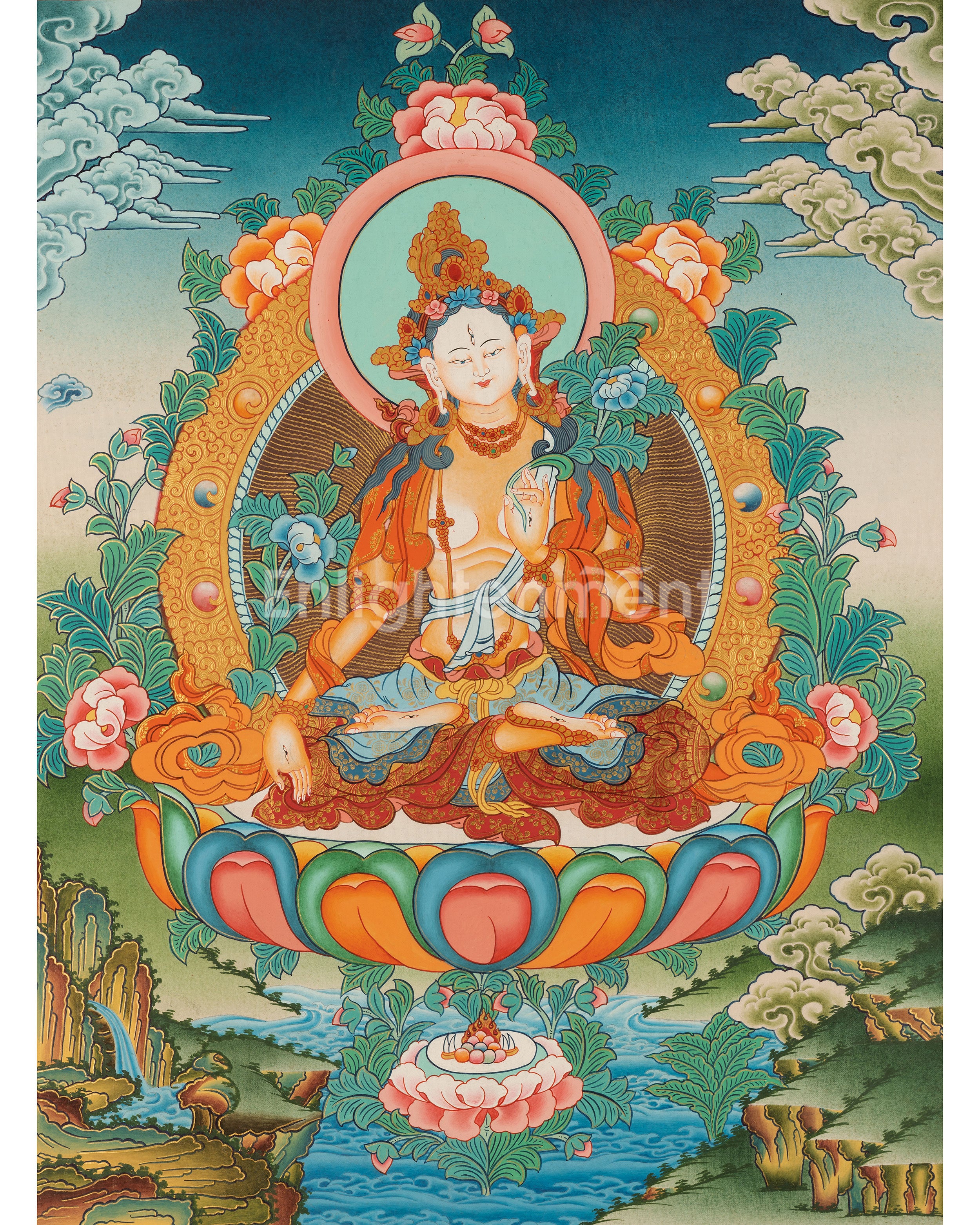 Quality White Tara Thangka