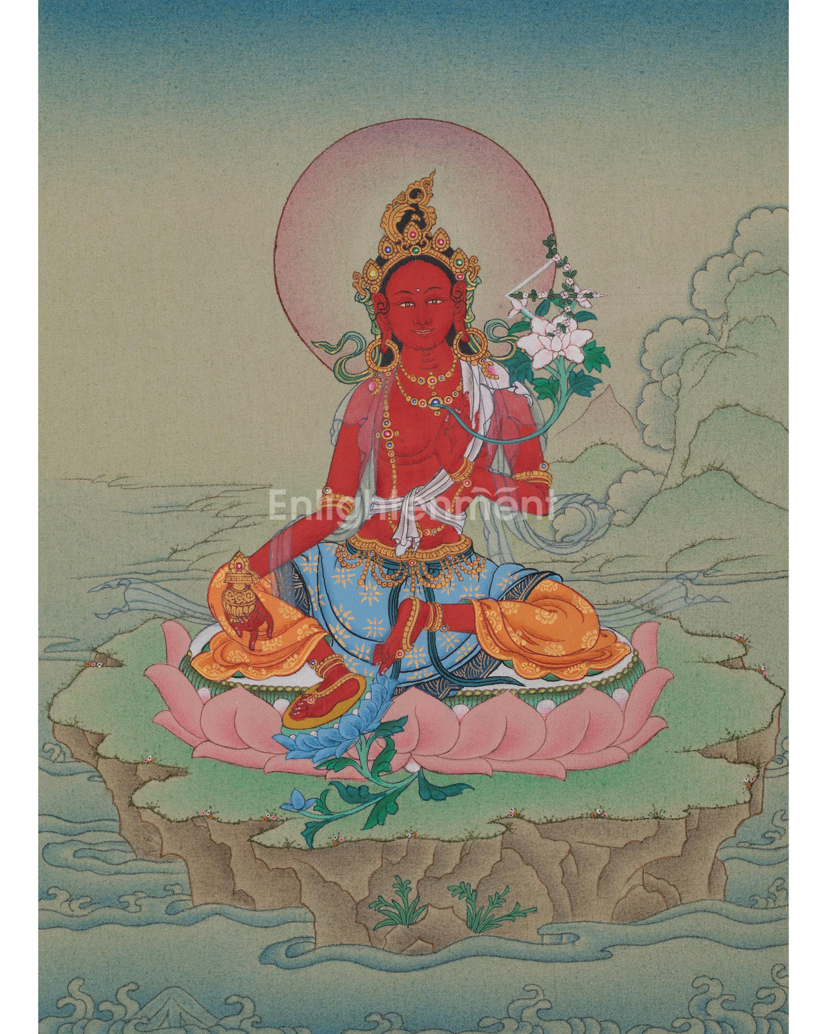 Red Tara Traditional Art