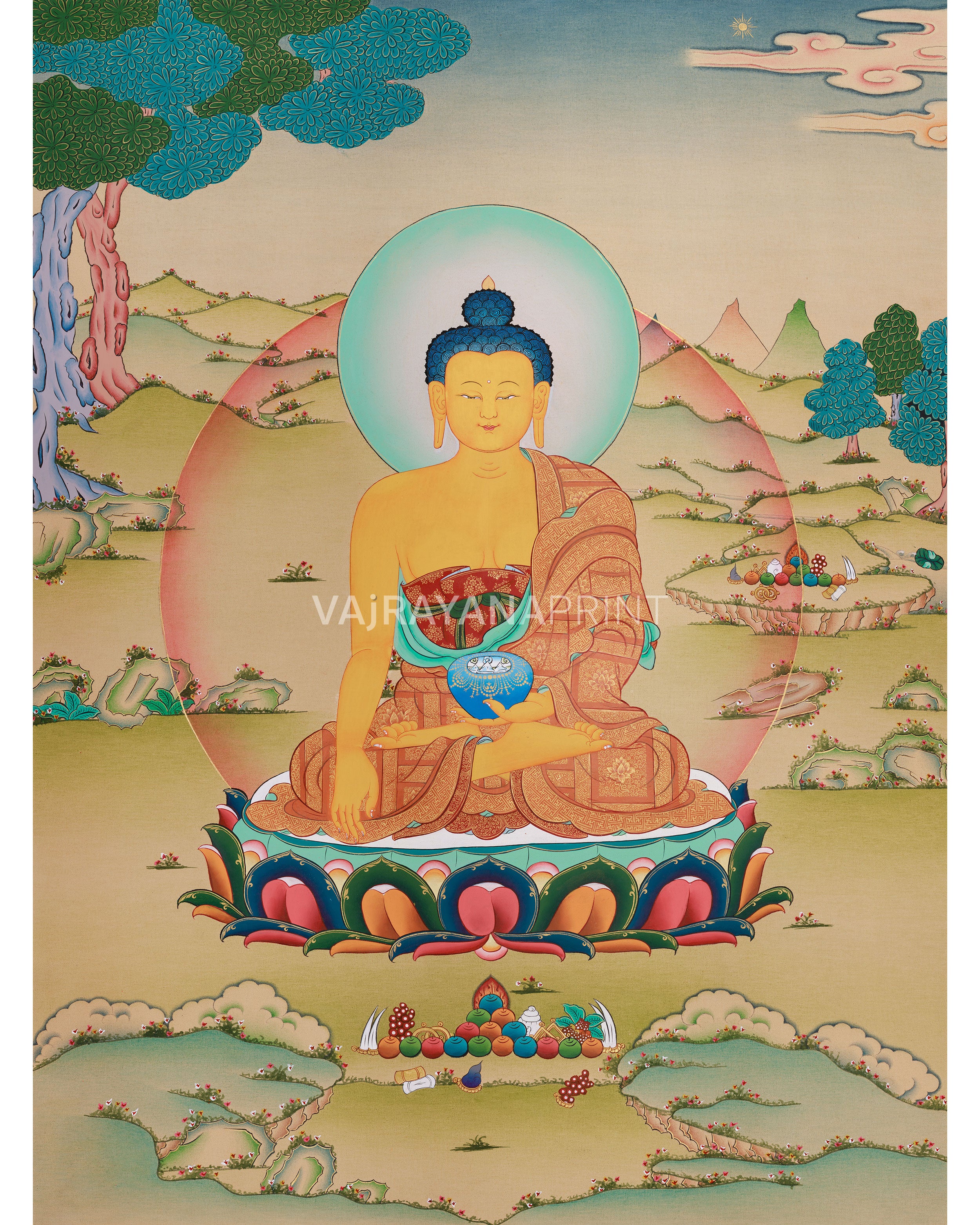 Religious Shakyamuni Buddha Canvas Print