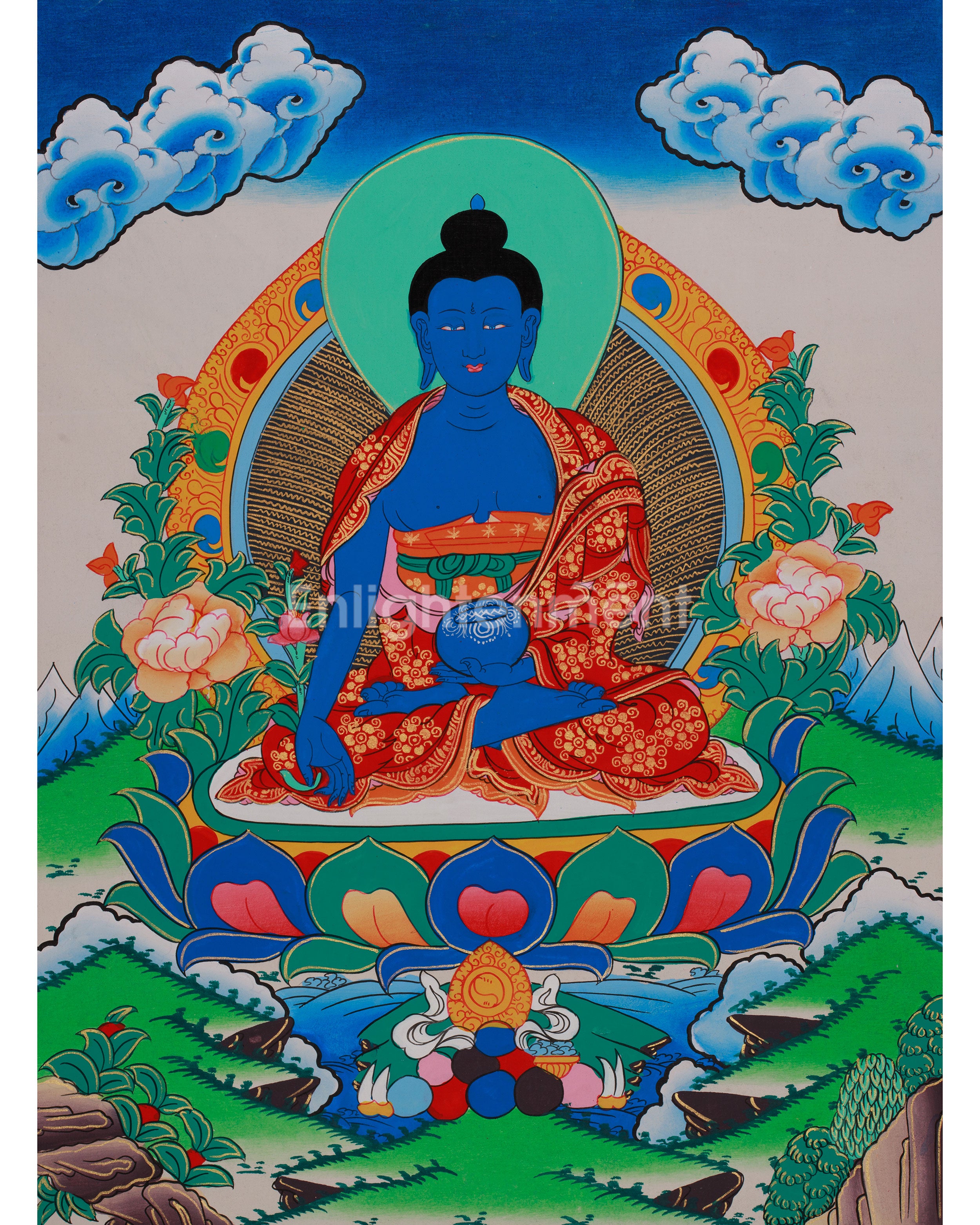 Tibetan Medicine Buddha | Sacred Guardian of Health and Enlightenment