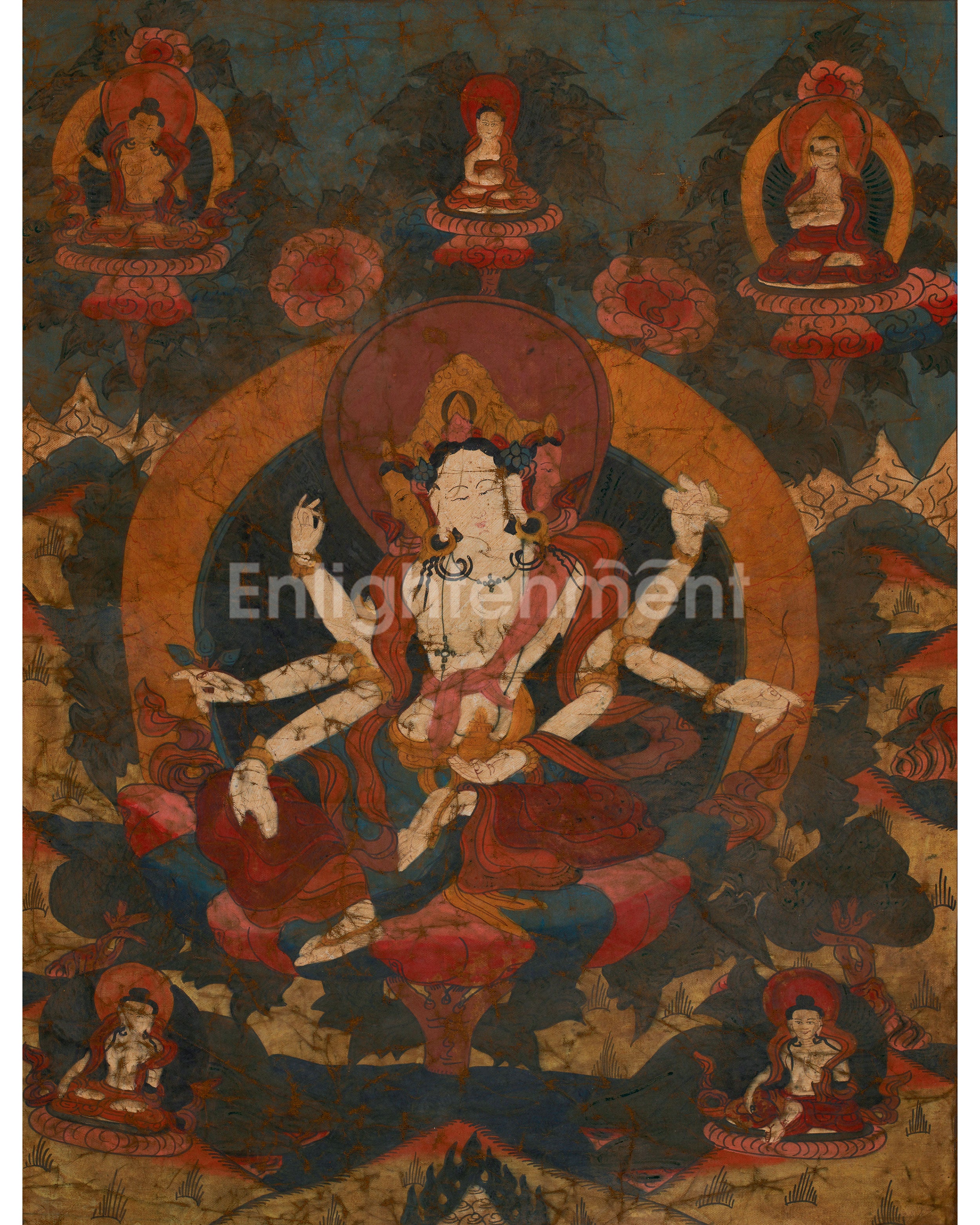 Vintage Namgyalma Thangka | Hand-Painted Ushnisha Vijaya Thangka
