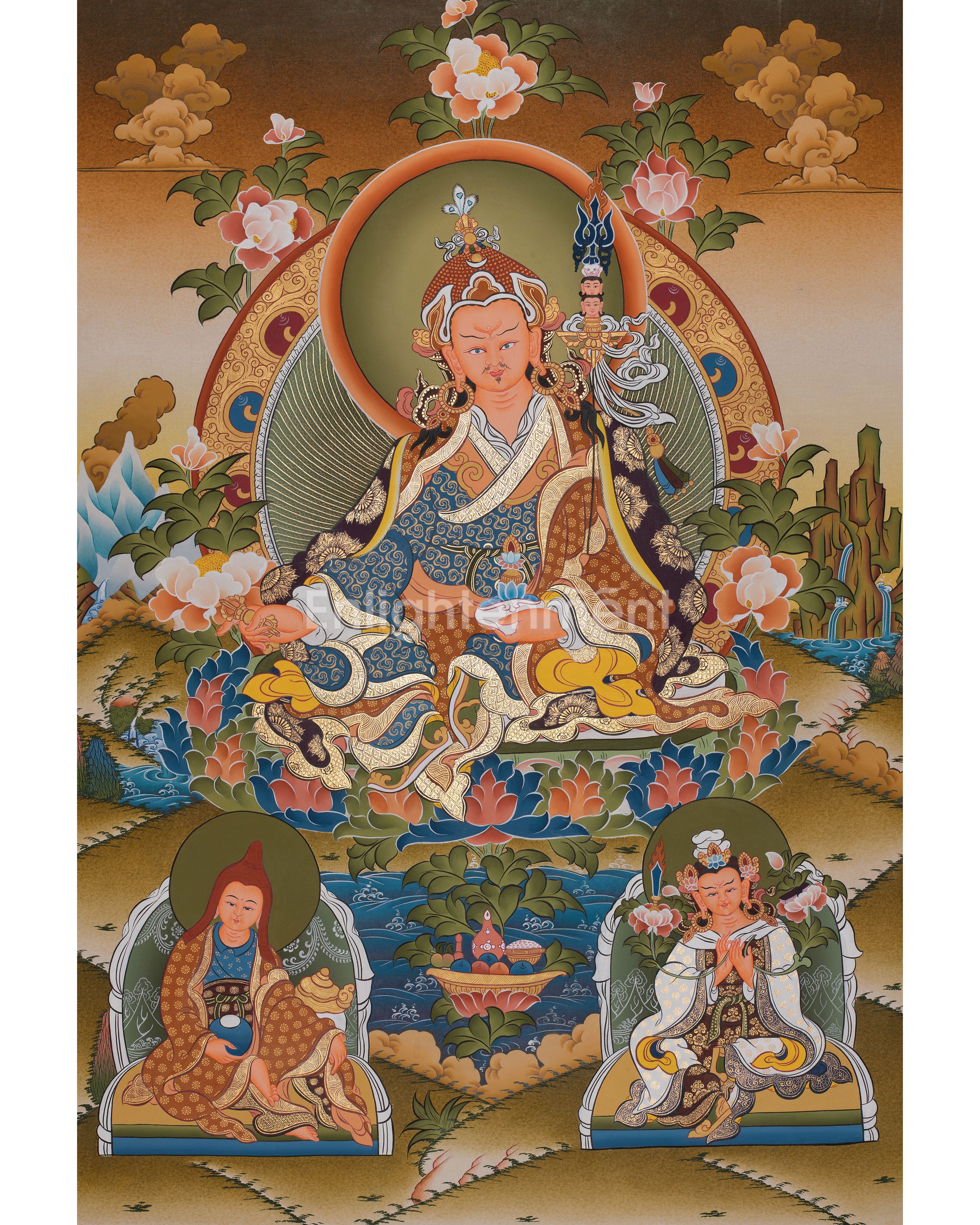 Guru Rinpoche/Guru Padmasambhava Thangka | Tibetan Wall Arts