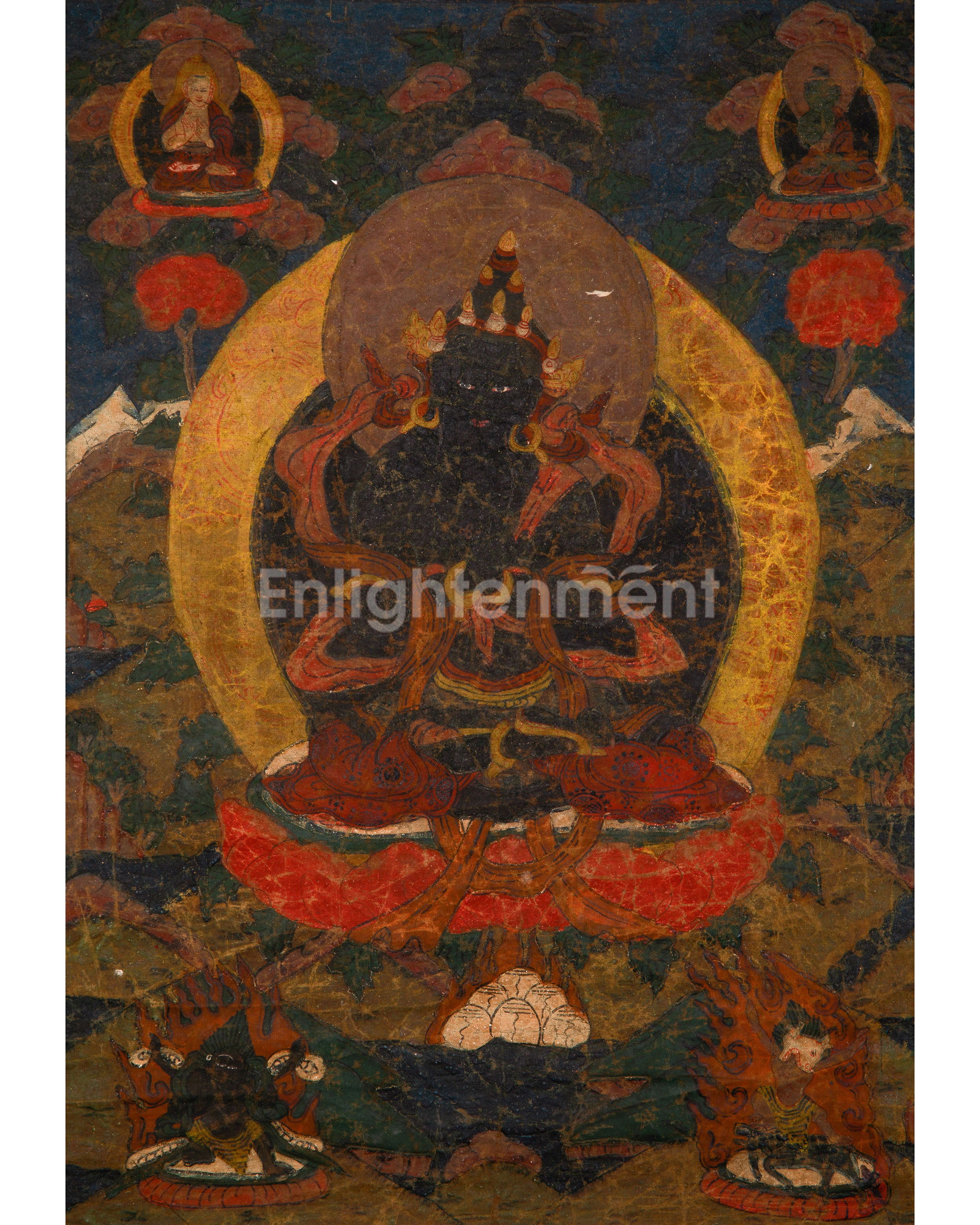 Our Vintage Vajradhara Thangka | Tibetan Primordial Buddha Art
