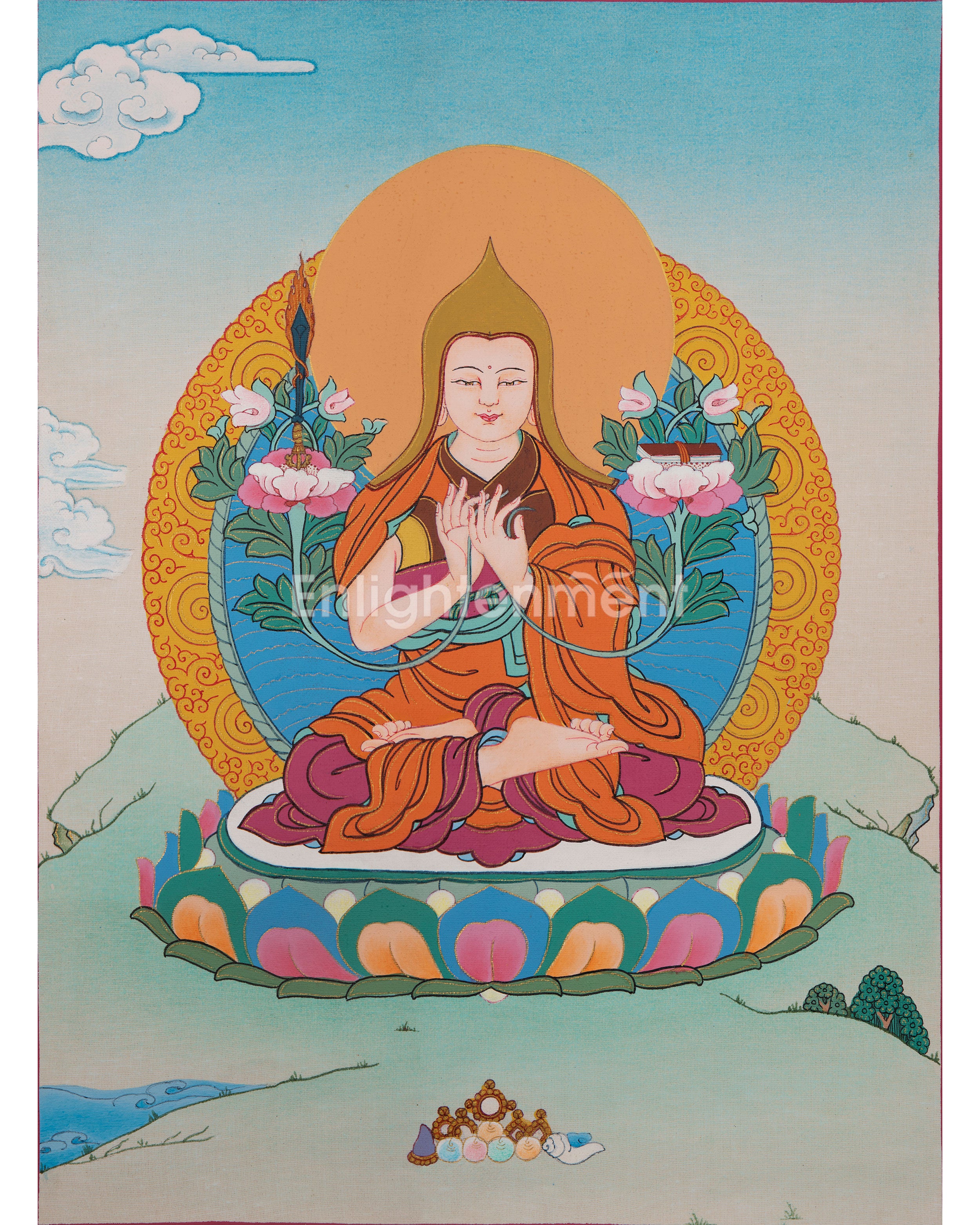 Tsongkhapa Thangka | Losang Dragpa | Tibetan Buddhist Master Art