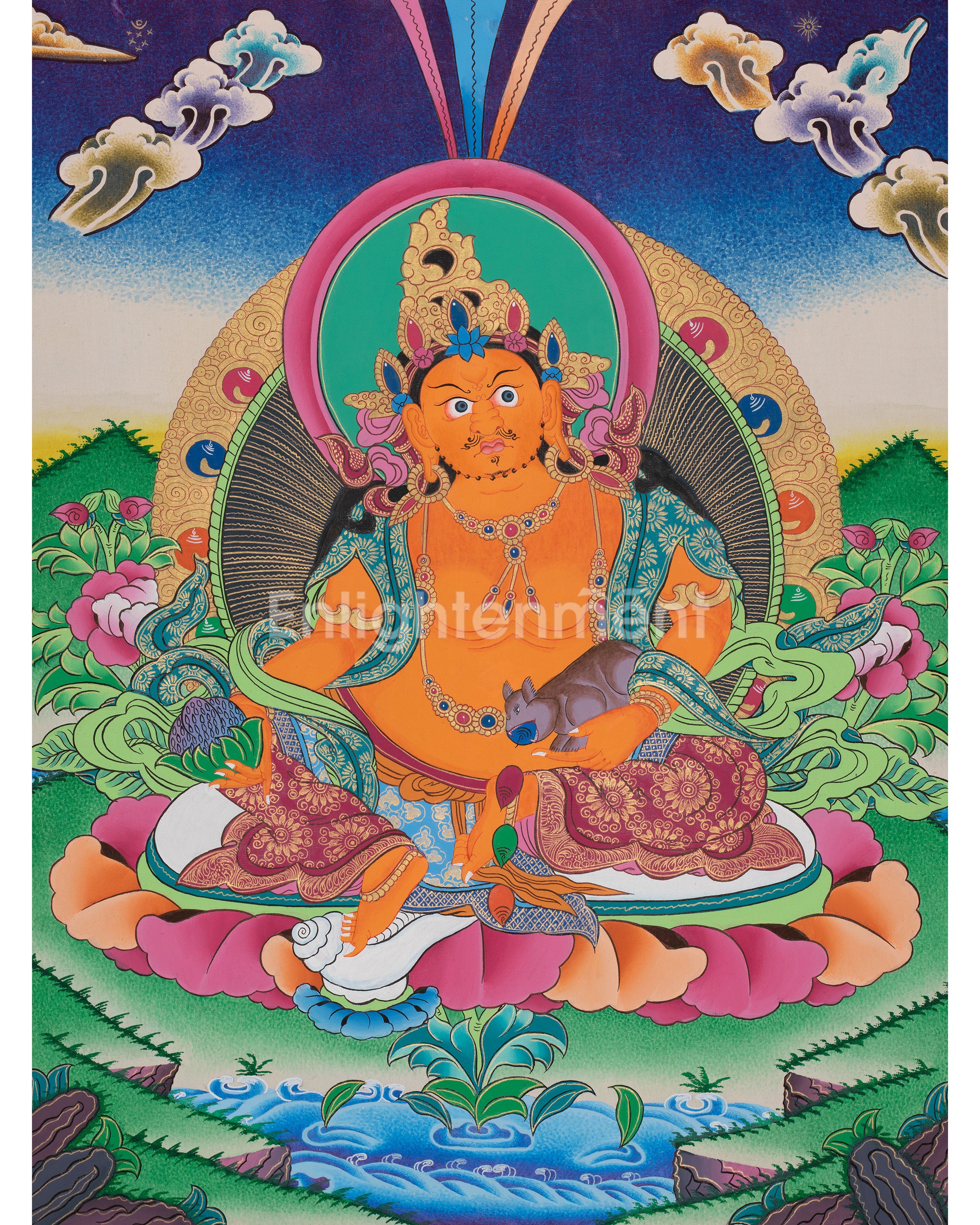 Original Hand-Painted Dzambala Thangka