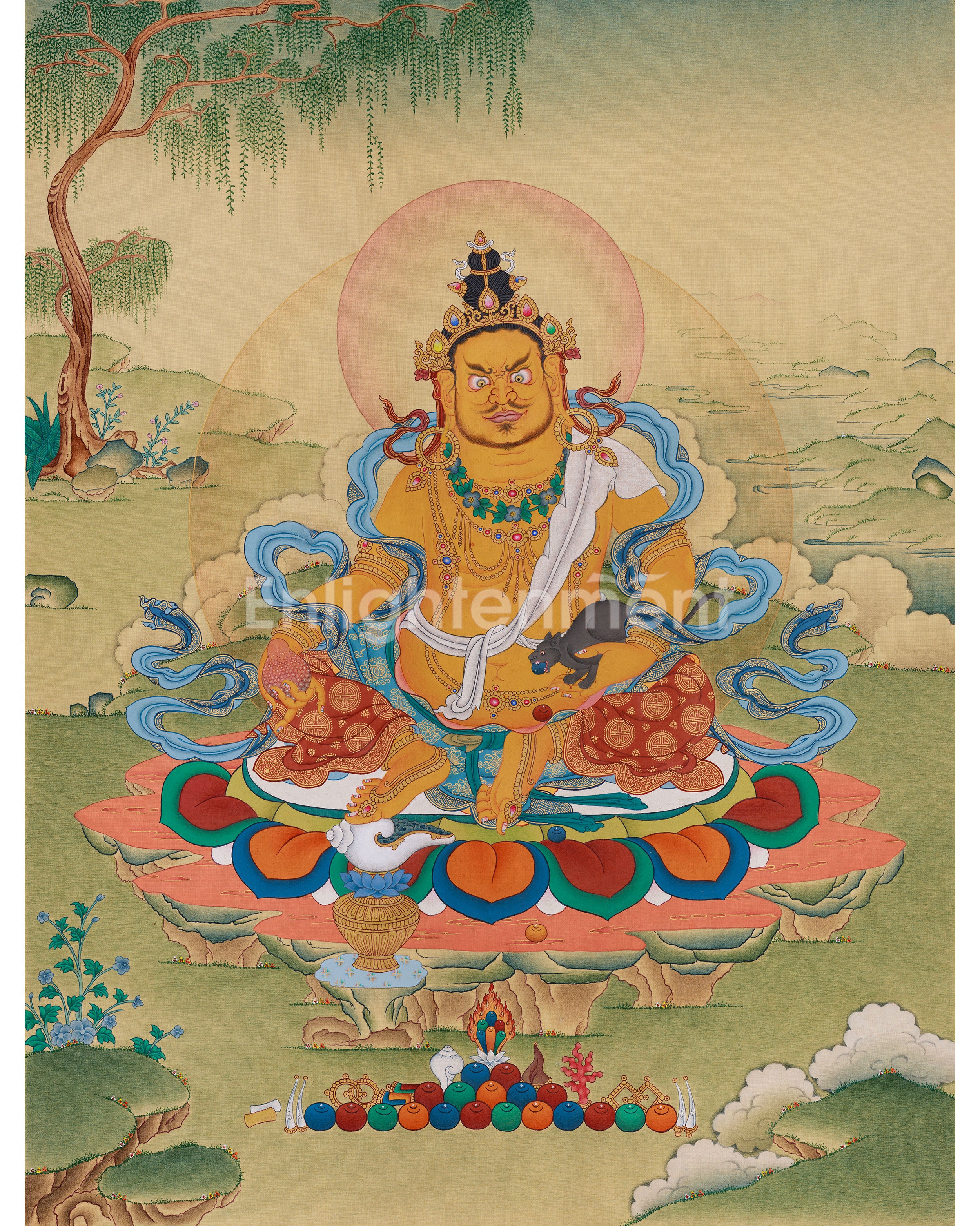 Wealth Deity, Dzambala Artwork