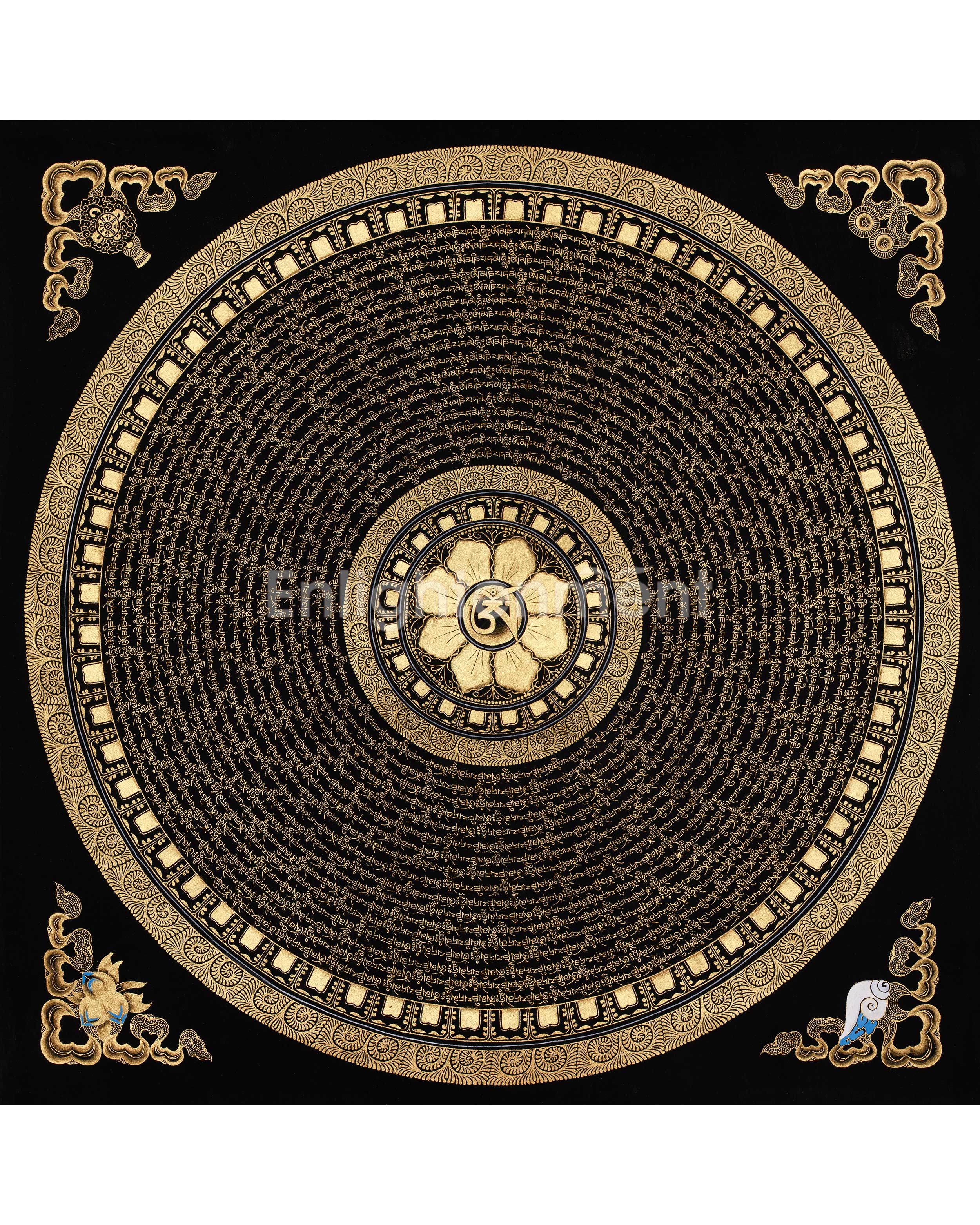 Traditional Tibetan Mantra Mandala Thangka