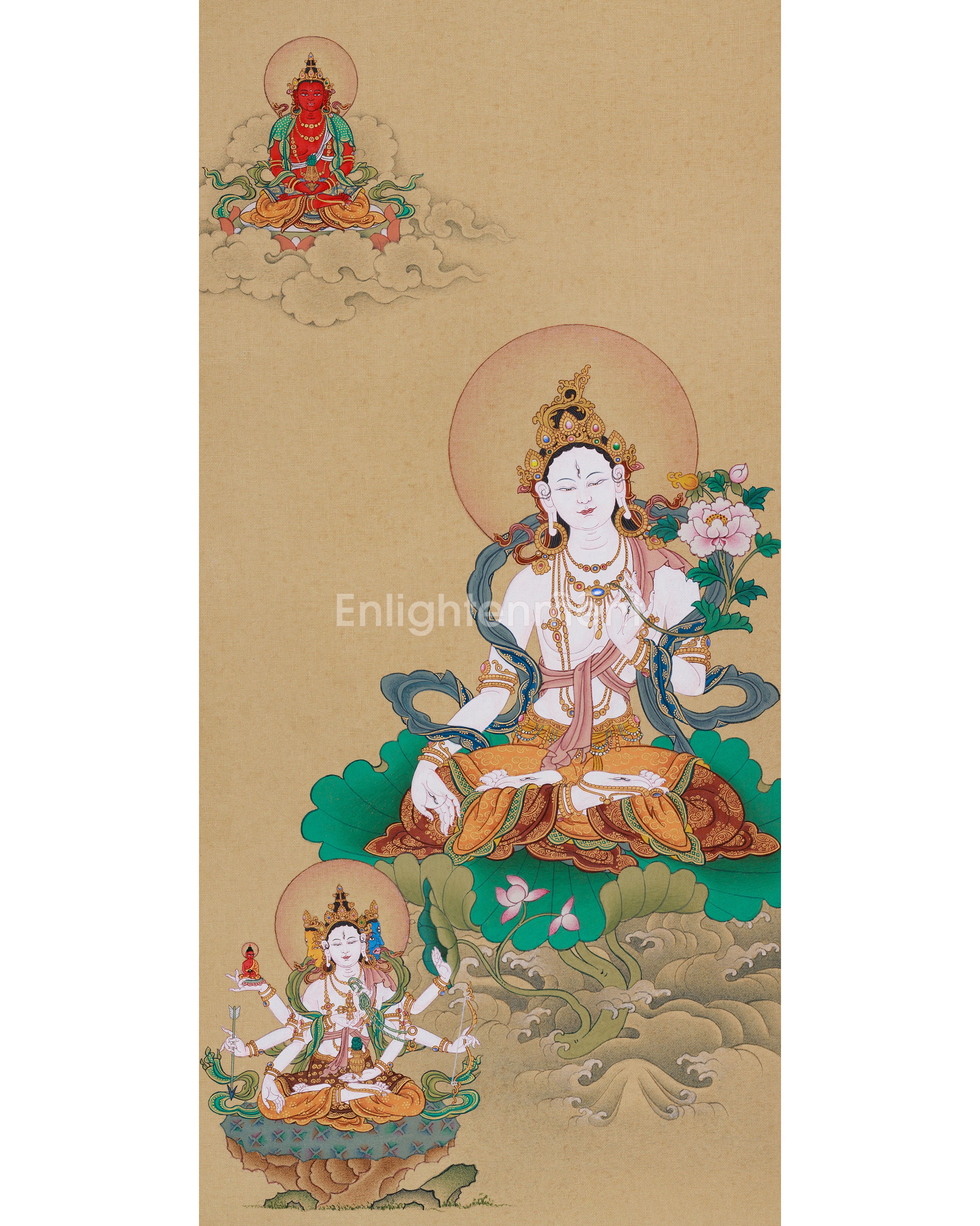 White Tara With Amitayus & Namgyalma