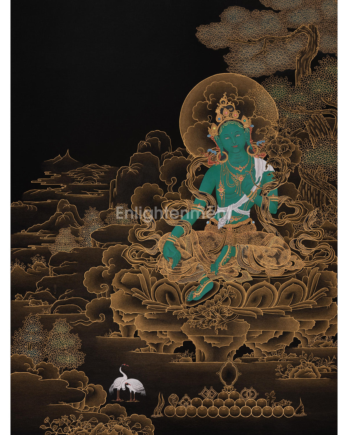 Sacred Green Tara Thangka