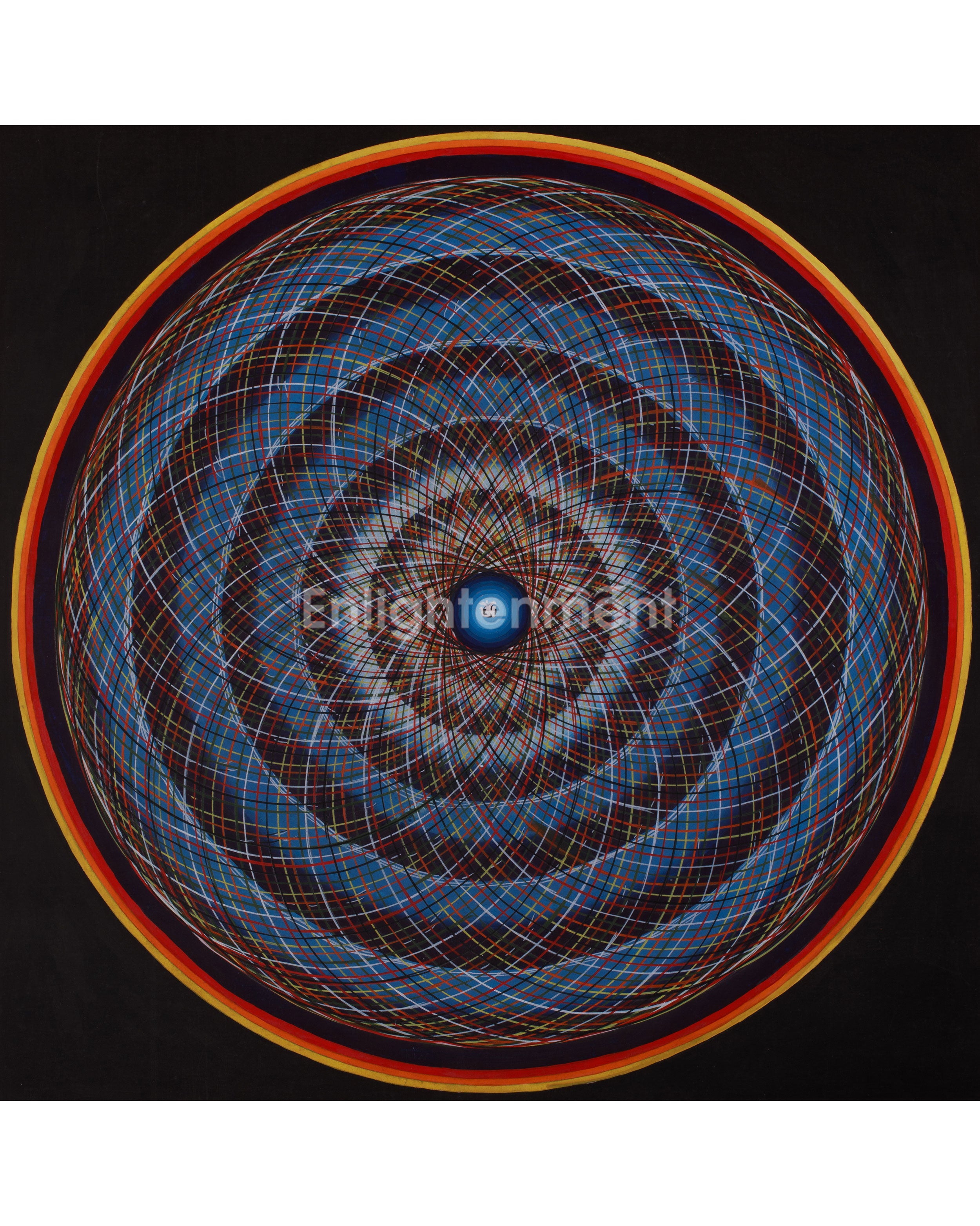 Sacred Hand-Painted Mantra Mandala Art