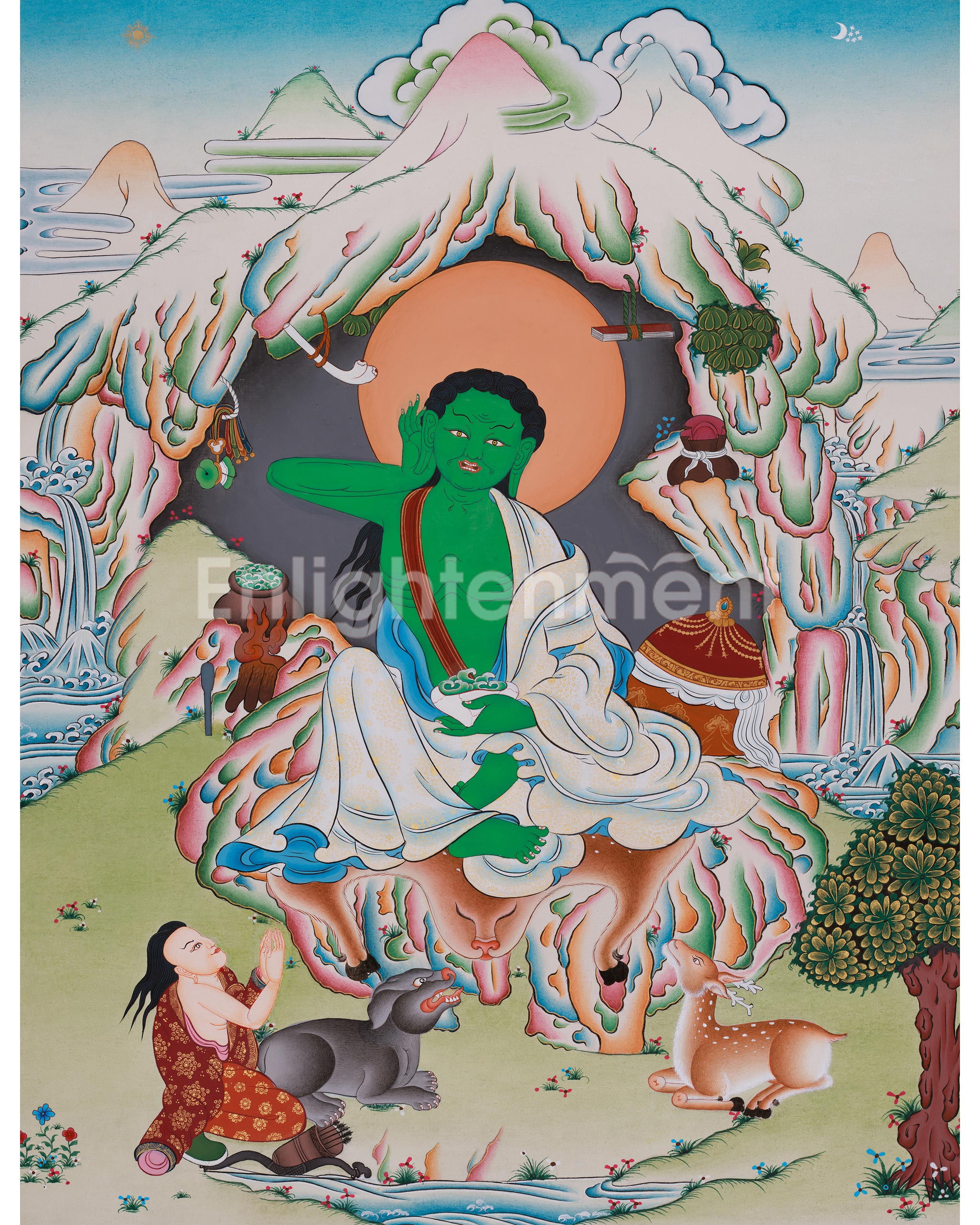 Sacred Milarepa Thangka