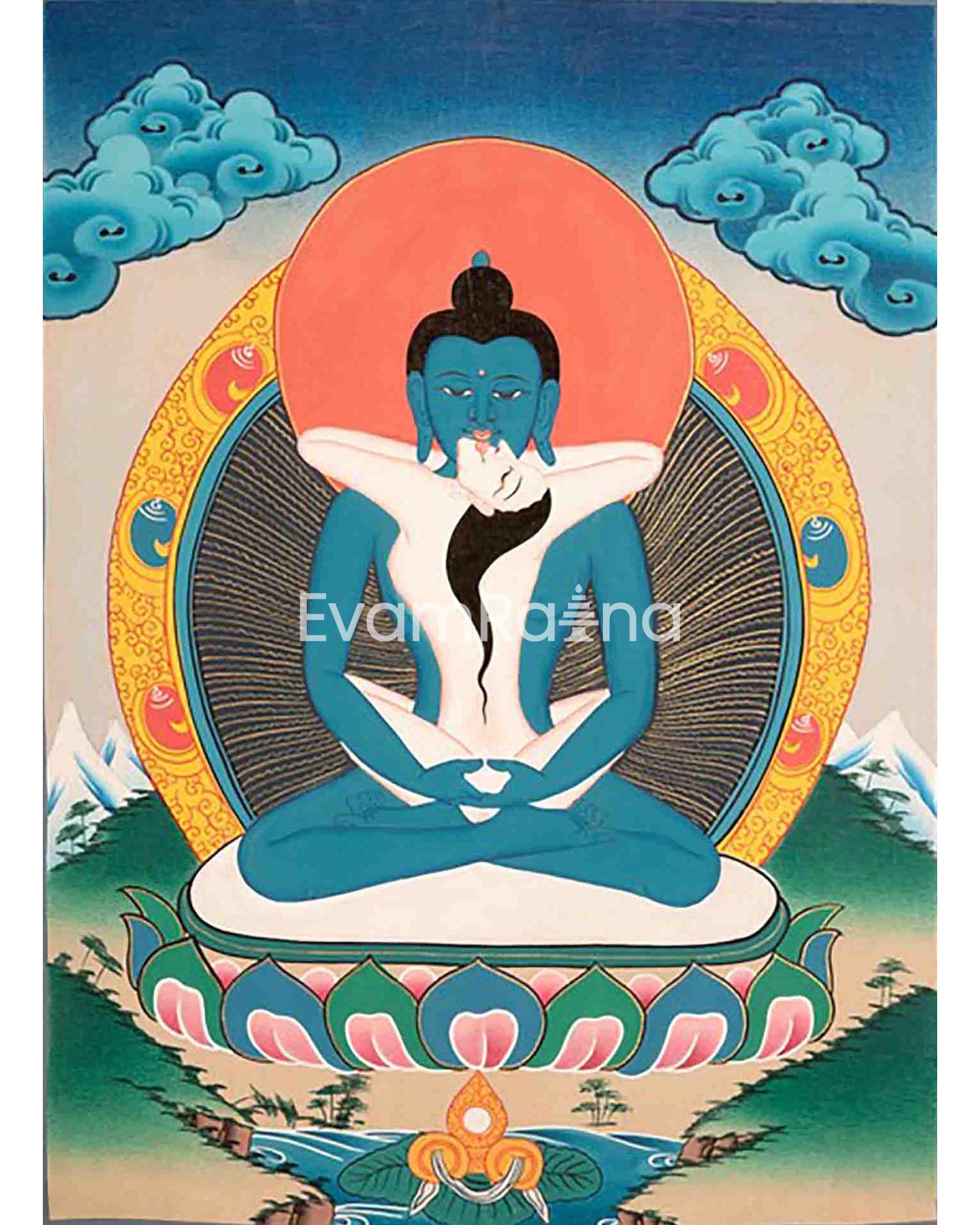 Samantabhadra Yab Yum Buddha Tibetan Buddhist Thangka 