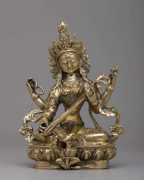 Exquisite Saraswati Devi Statue